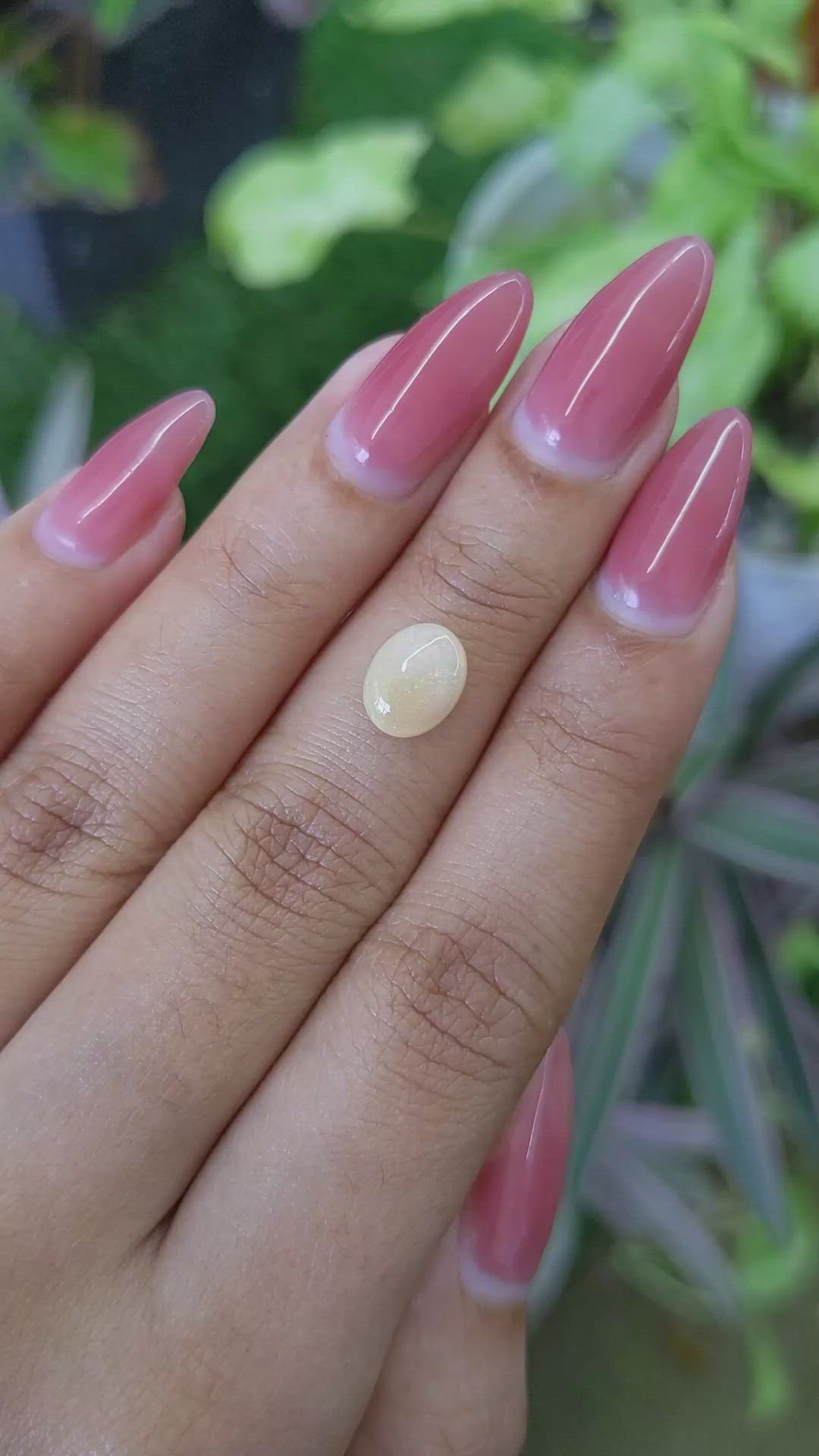 1.05 Ct. Cabochon White Opal from Australia Size Video