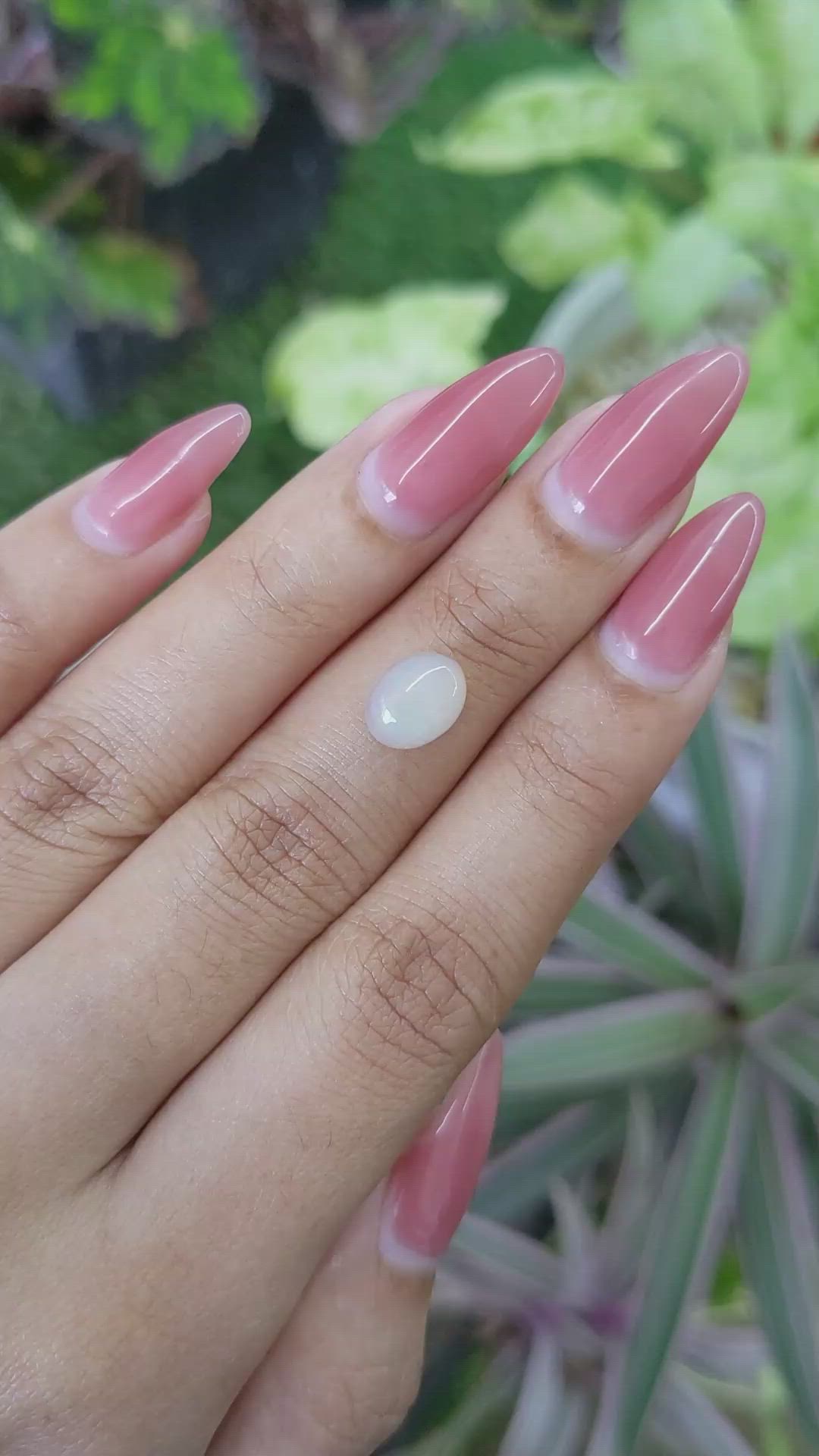 1.09 Ct. Cabochon White Opal from Australia Size Video