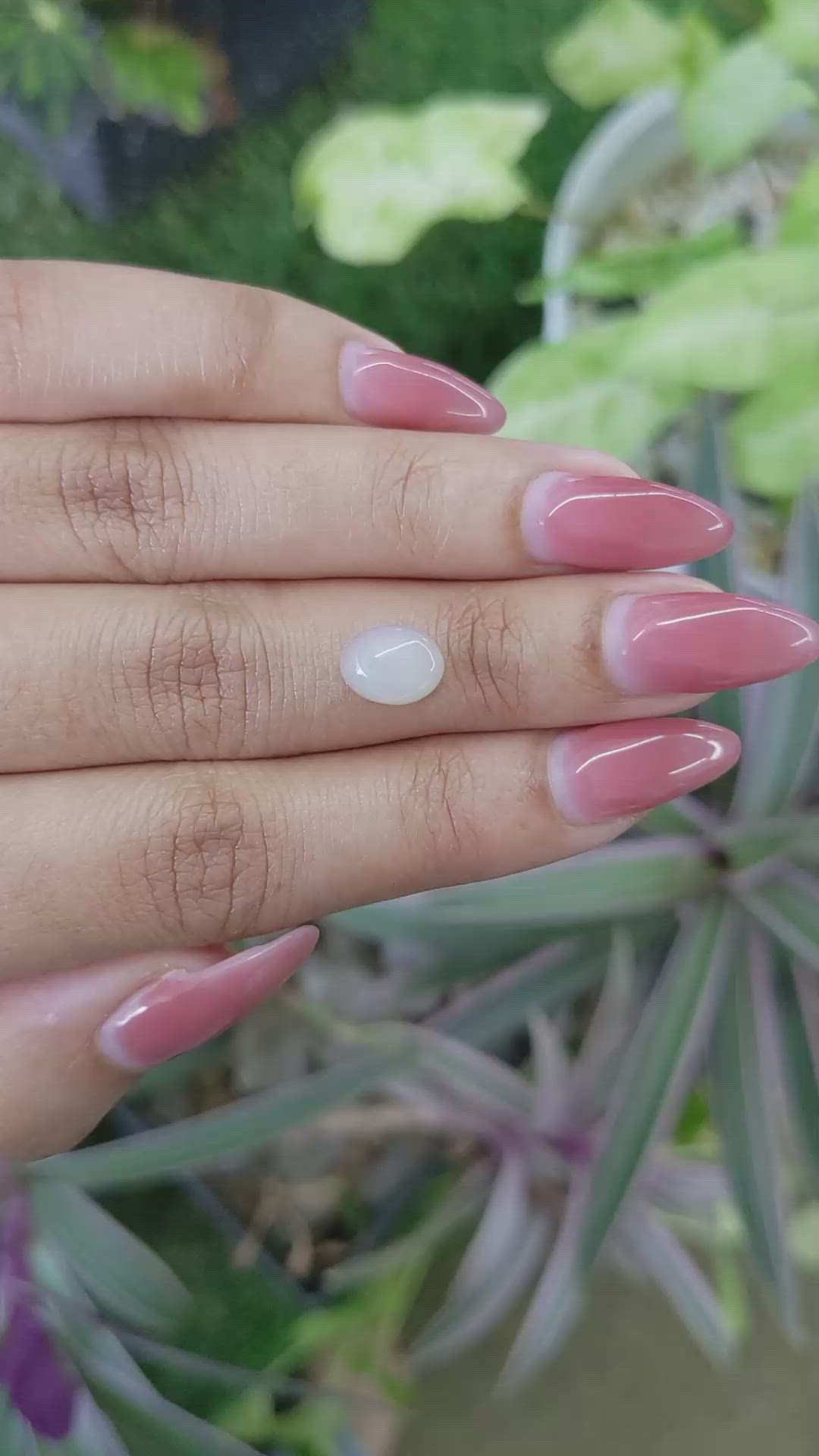 1.09 Ct. Cabochon White Opal from Australia Size Video