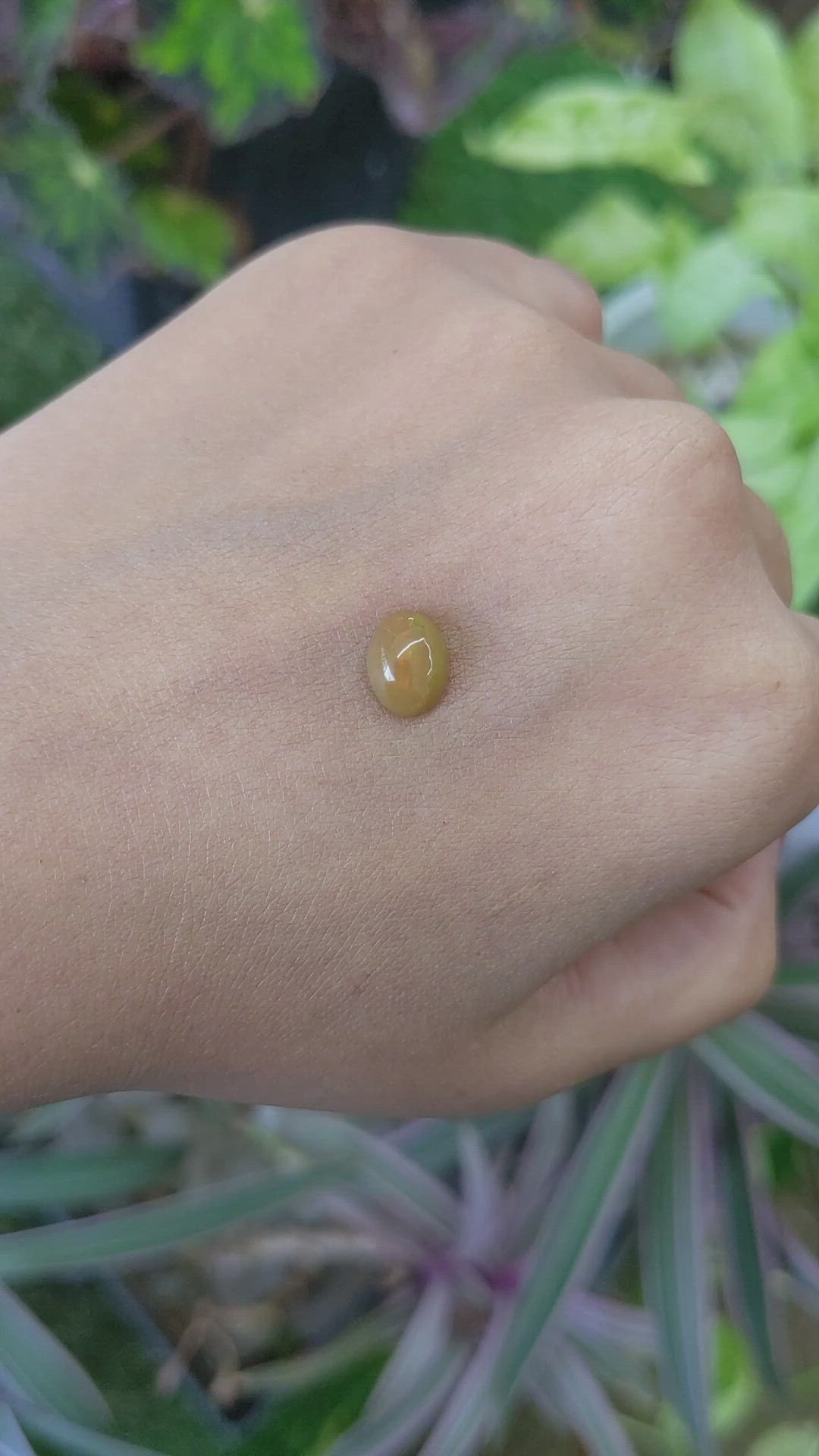 1.10 Ct. Cabochon White Opal from Australia Size Video