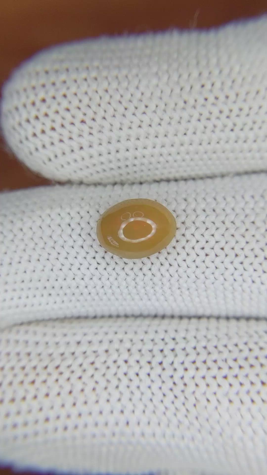 1.10 Ct. Cabochon White Opal from Australia Size Video