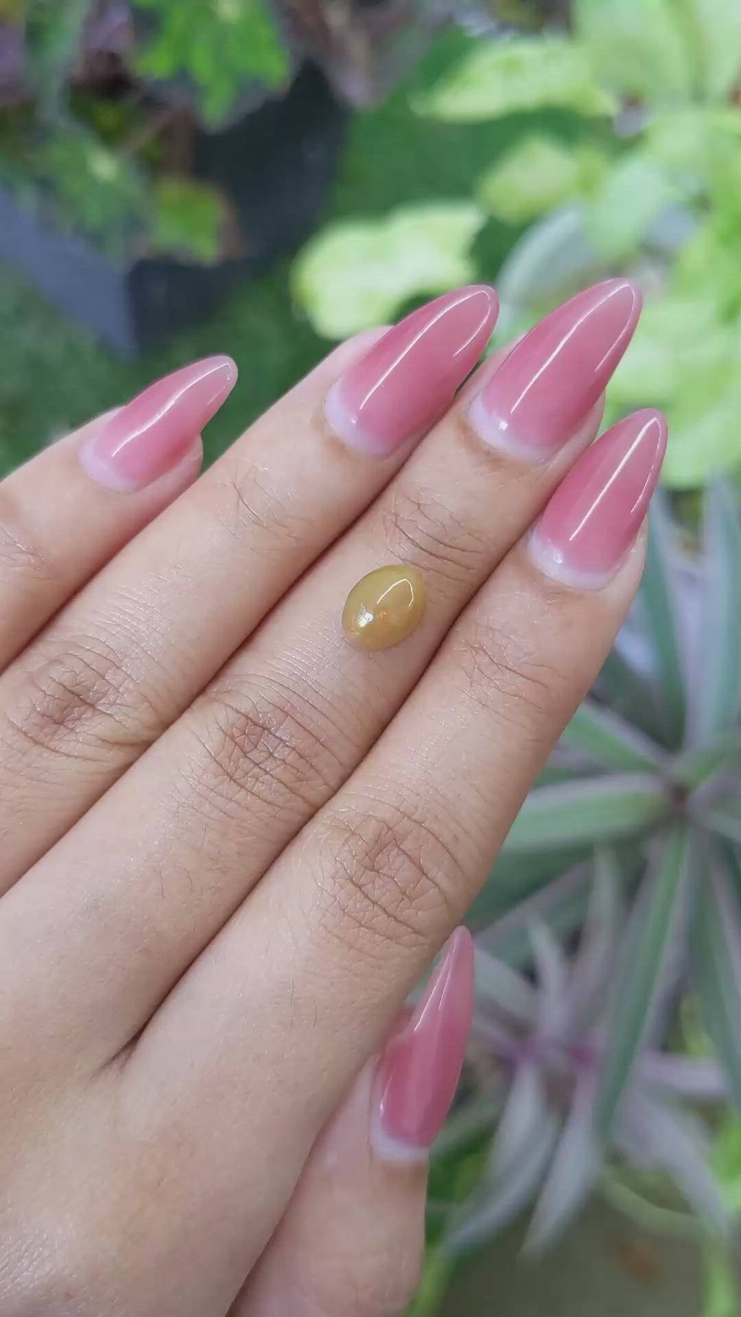 1.10 Ct. Cabochon White Opal from Australia Size Video