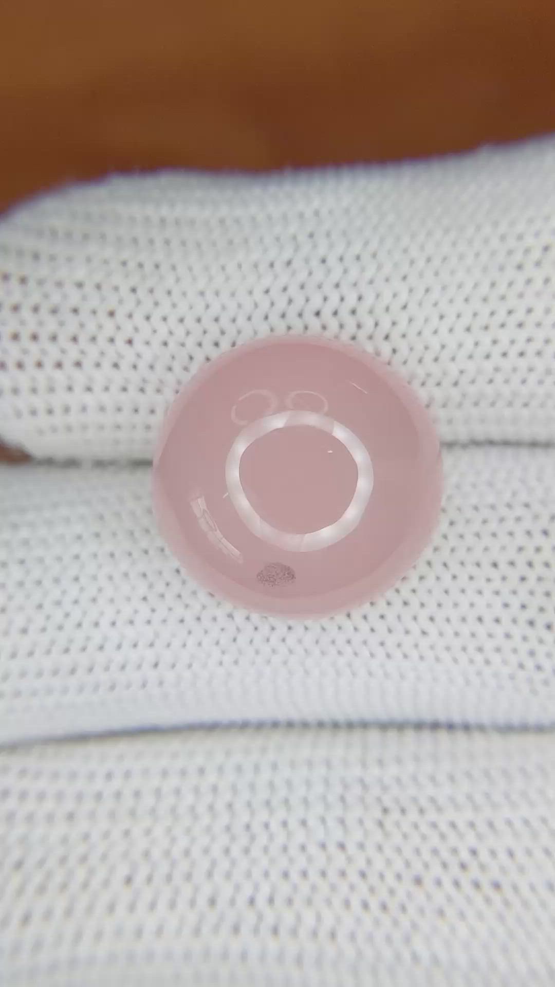 15.03 Ct. Cabochon Rose Quartz from Ceylon (Sri Lanka) Size Video