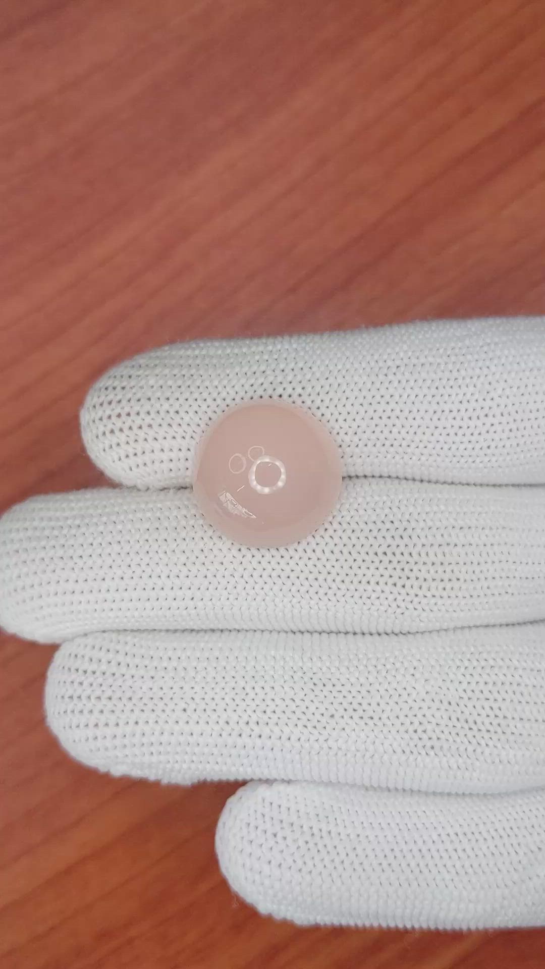 13.11 Ct. Cabochon Rose Quartz from Ceylon (Sri Lanka) Size Video