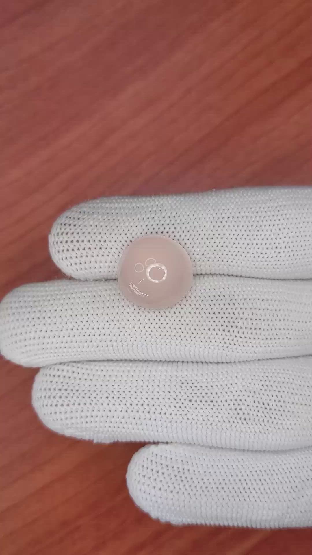 10.23 Ct. Cabochon Rose Quartz from Ceylon (Sri Lanka) Size Video