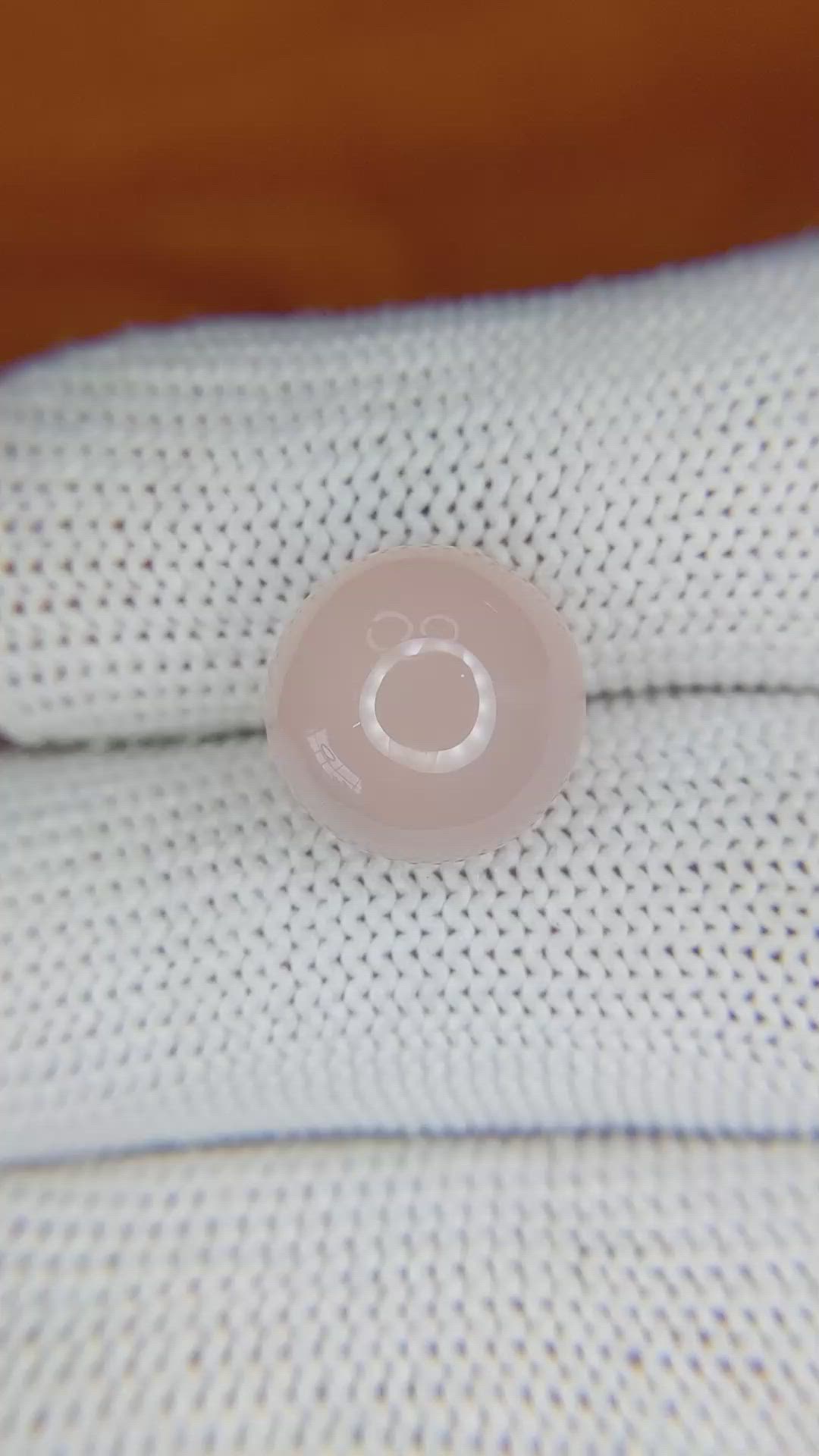 7.42 Ct. Cabochon Rose Quartz from Ceylon (Sri Lanka) Size Video