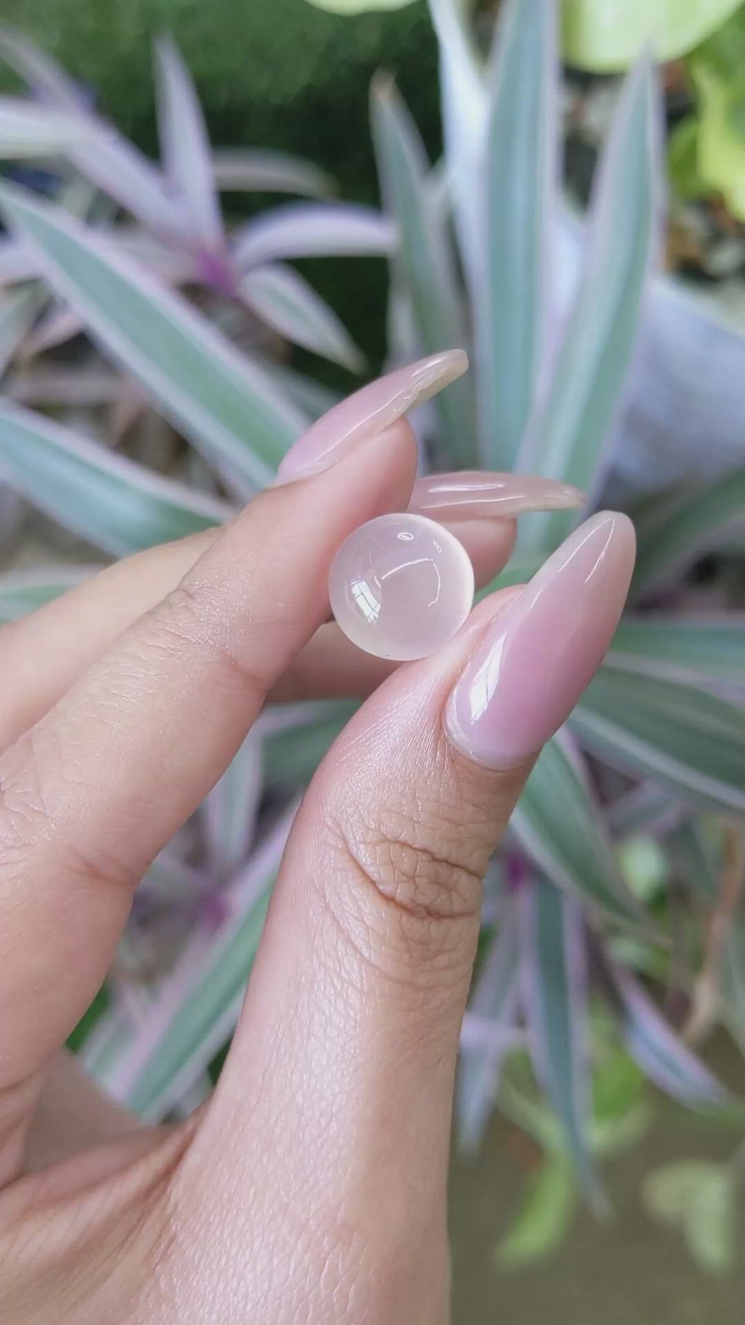 7.26 Ct. Cabochon Rose Quartz from Ceylon (Sri Lanka) Size Video