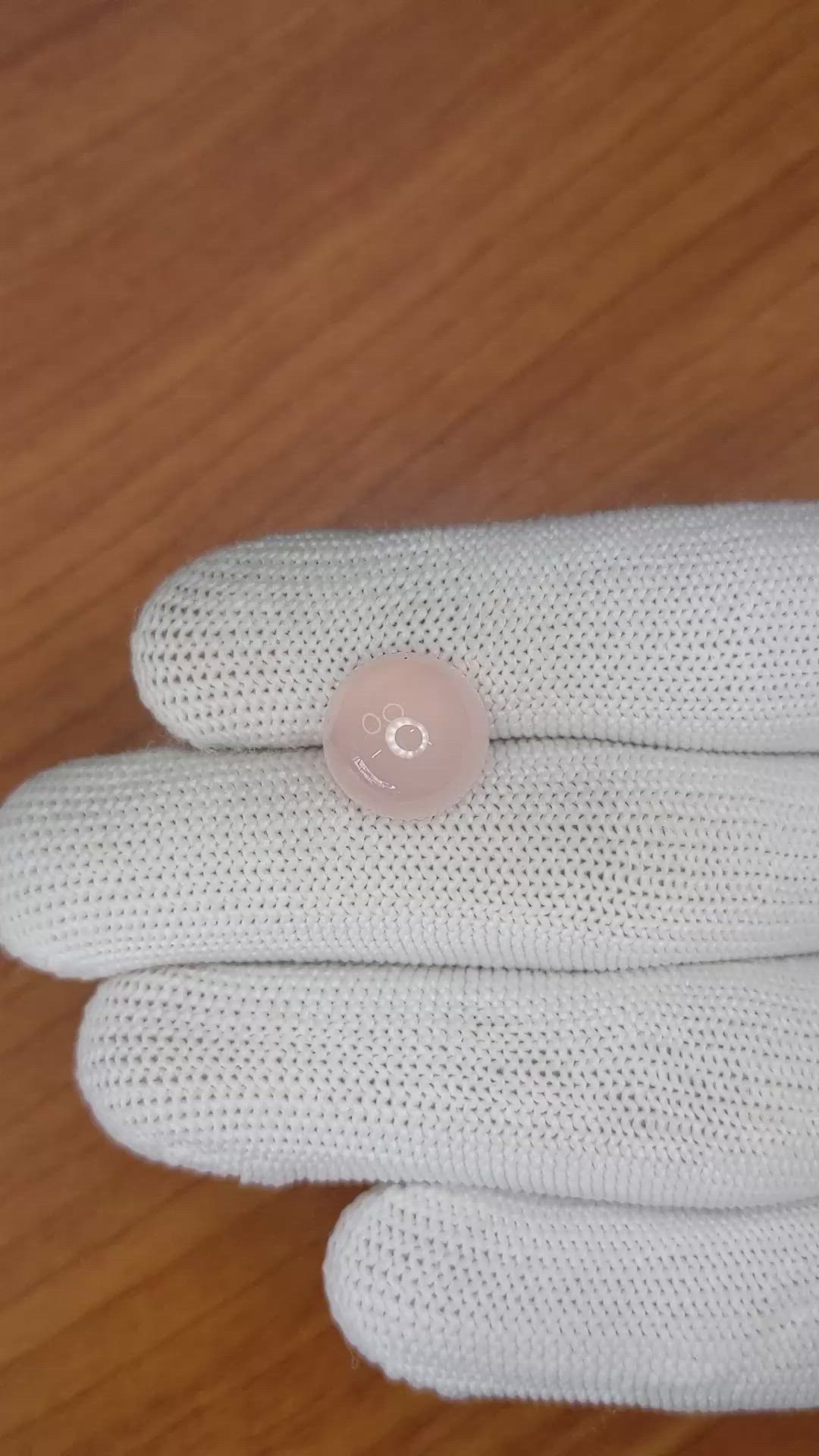 7.26 Ct. Cabochon Rose Quartz from Ceylon (Sri Lanka) Size Video