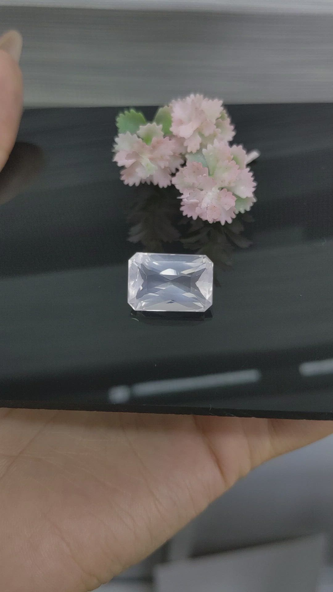 12.05 Ct. Rose Quartz from Ceylon (Sri Lanka) Size Video