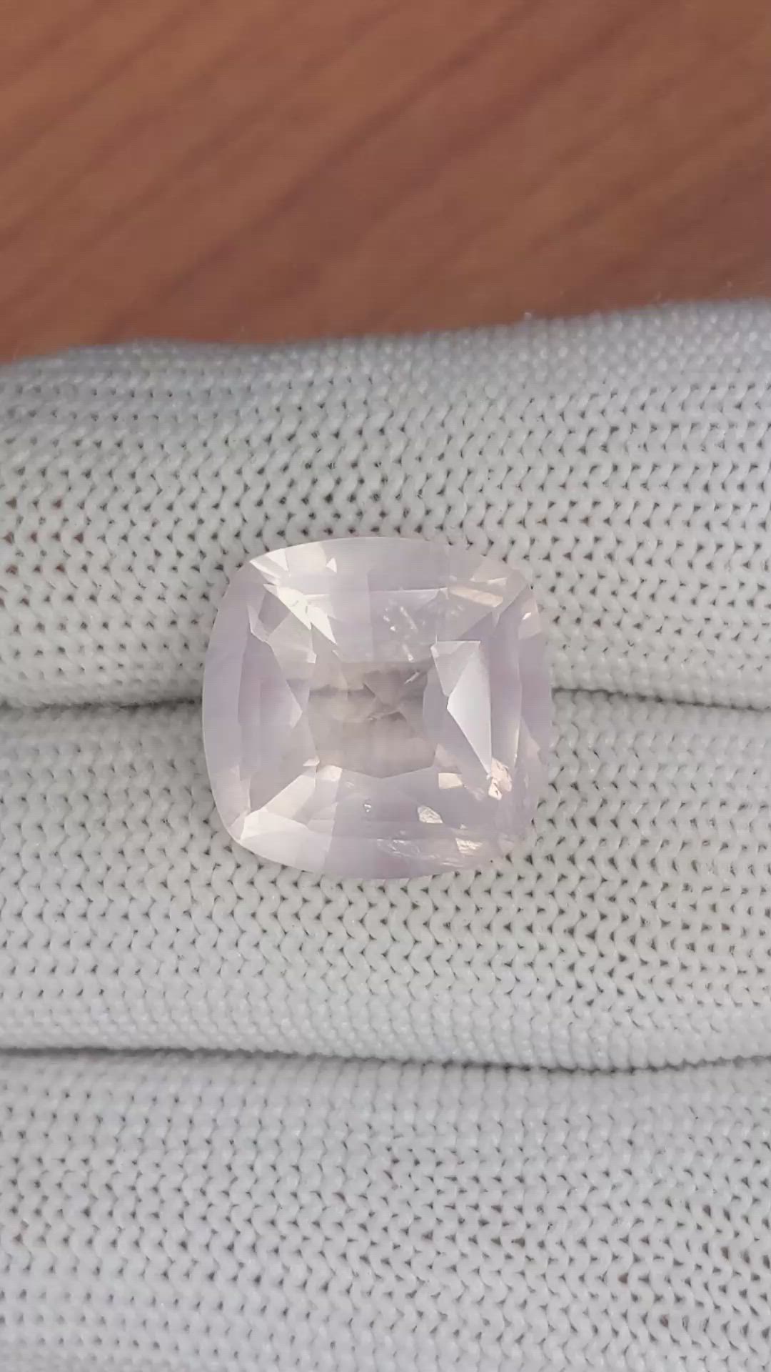 10.56 Ct. Rose Quartz from Ceylon (Sri Lanka) Size Video