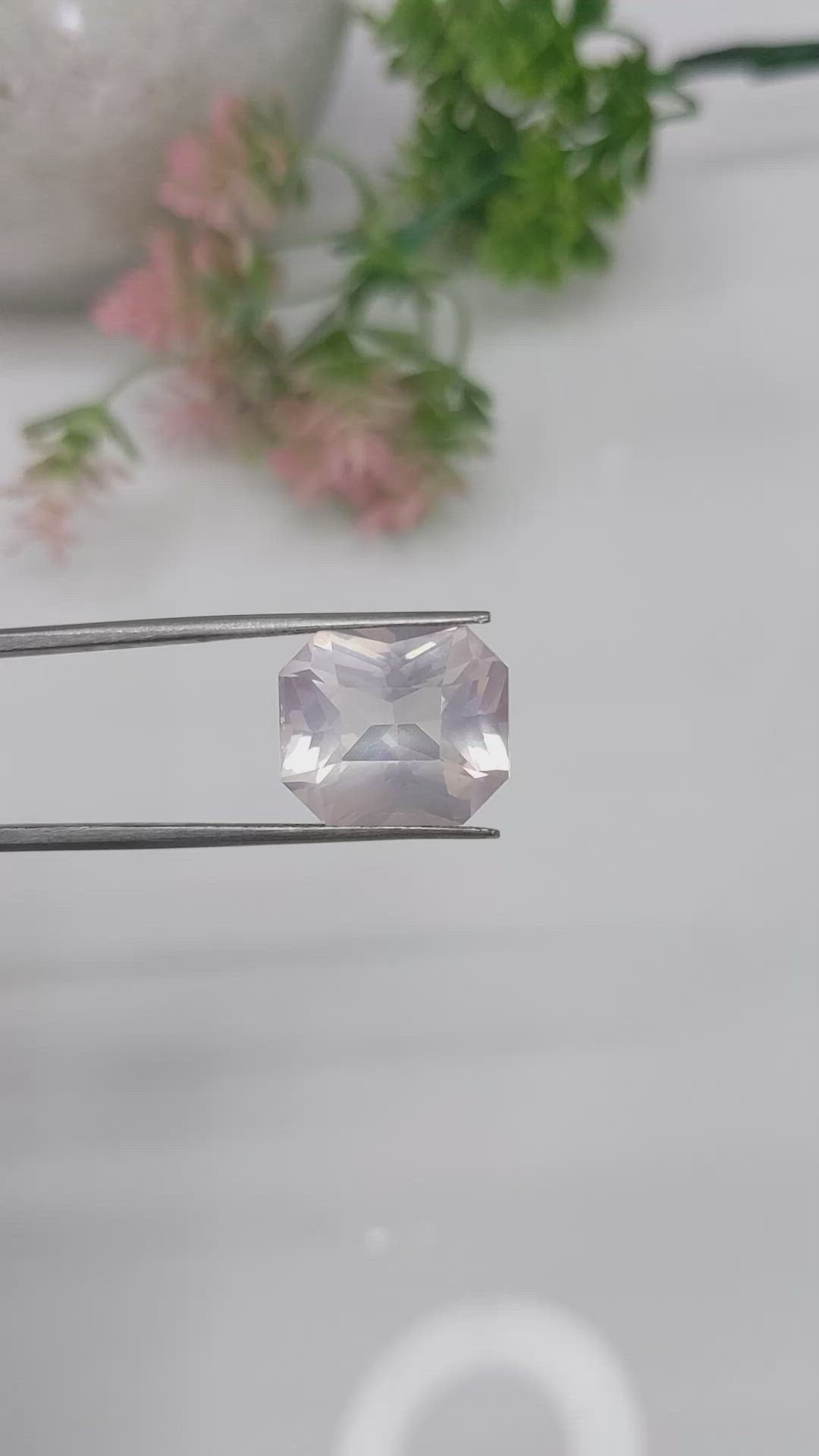 10.65 Ct. Rose Quartz from Ceylon (Sri Lanka) Size Video