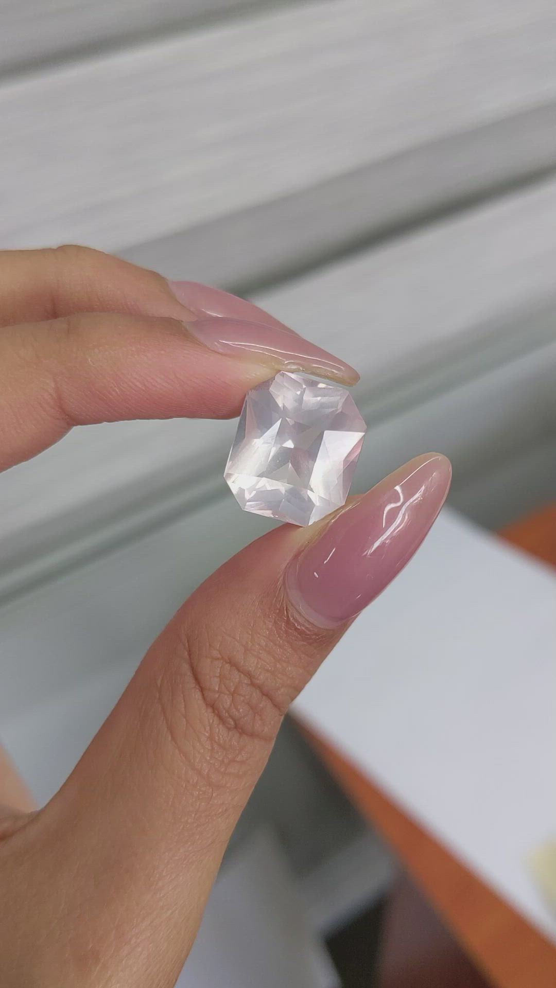 10.65 Ct. Rose Quartz from Ceylon (Sri Lanka) Size Video