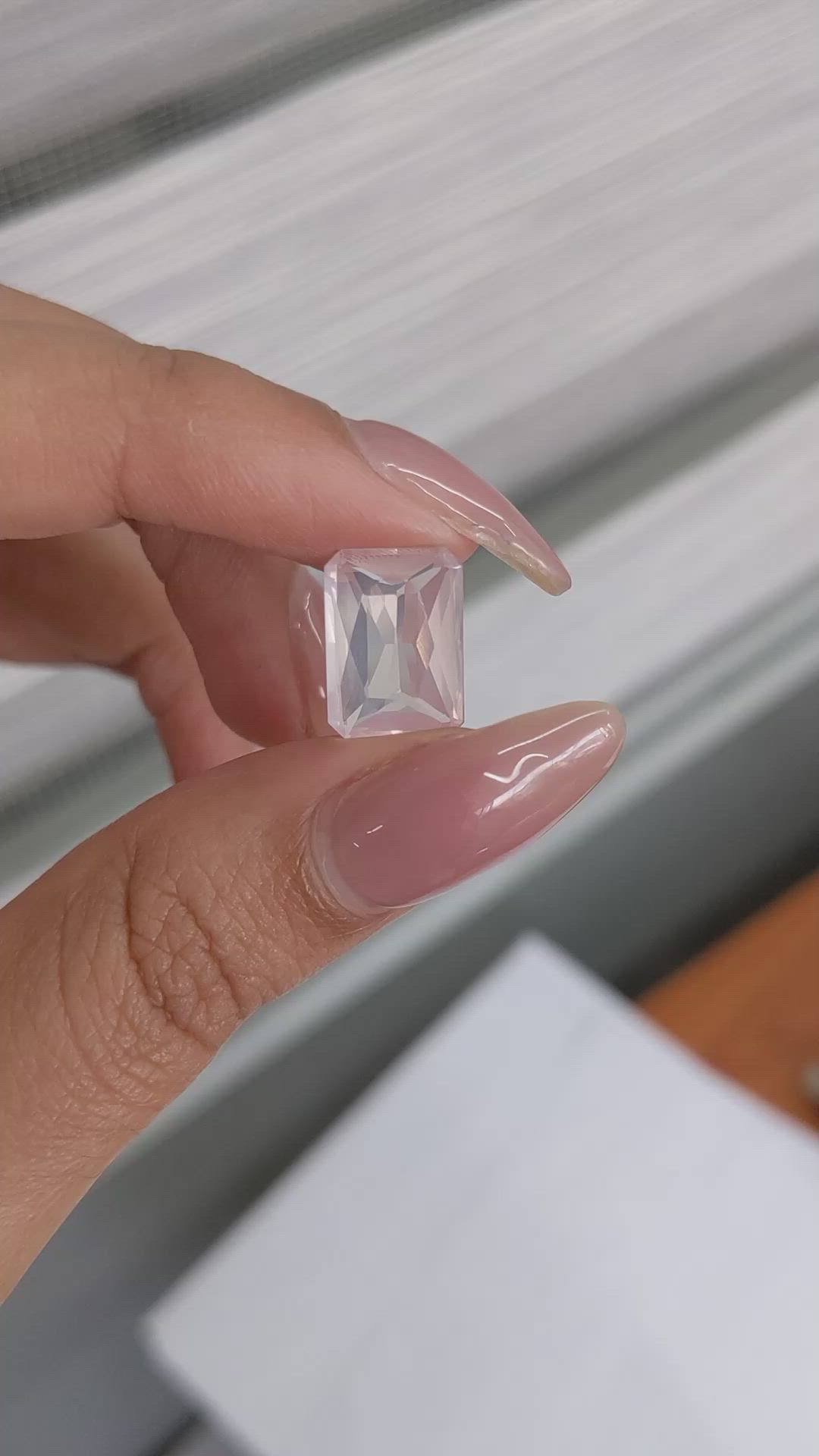 5.41 Ct. Rose Quartz from Ceylon (Sri Lanka) Size Video