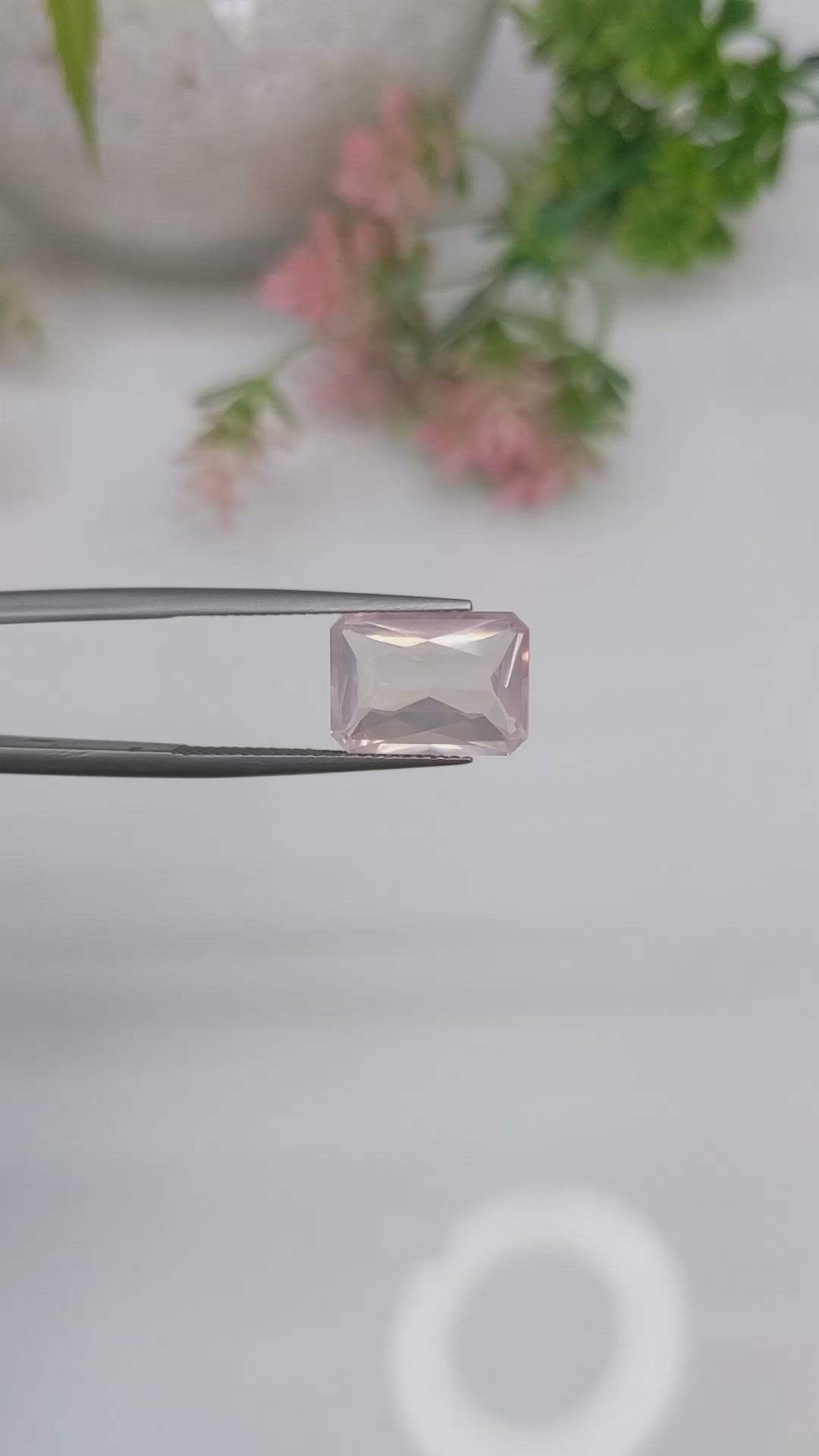 5.41 Ct. Rose Quartz from Ceylon (Sri Lanka) Size Video