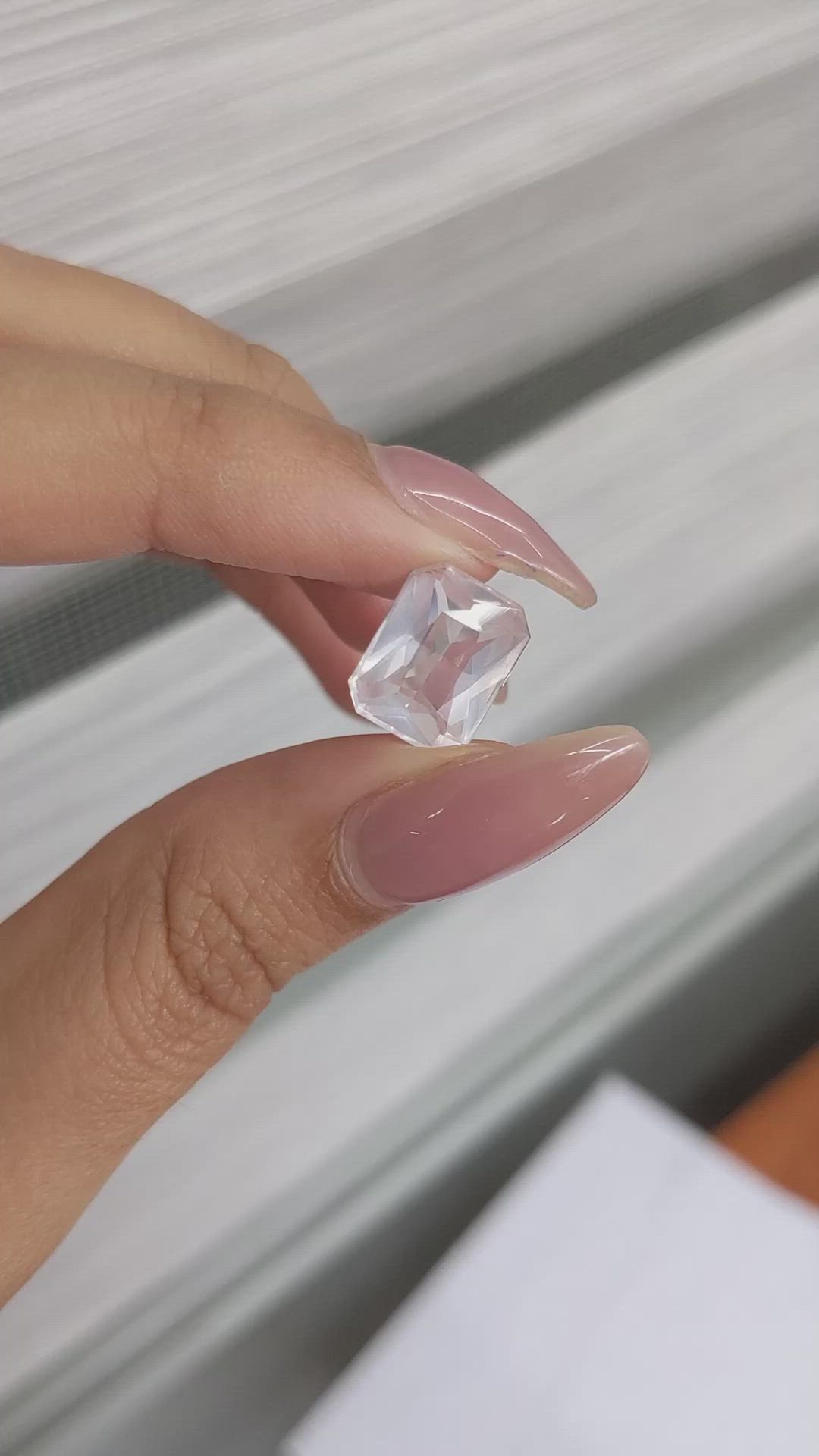 4.86 Ct. Rose Quartz from Ceylon (Sri Lanka) Size Video