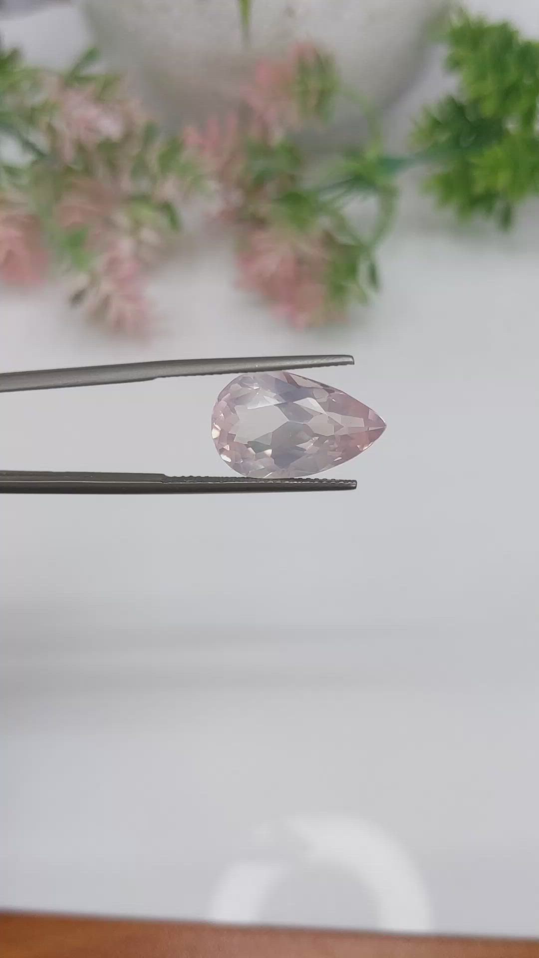 7.93 Ct. Rose Quartz from Ceylon (Sri Lanka) Size Video
