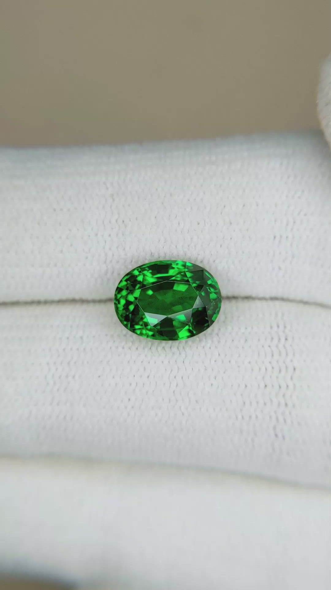 3.03 Ct. Tsavorite Garnet from Tanzania Size Video