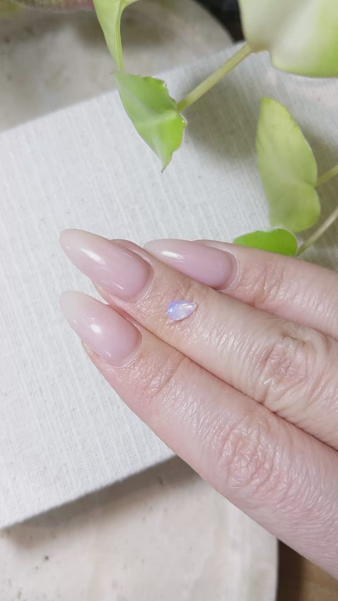 0.25 Ct. Cabochon White Opal from Mexico Size Video