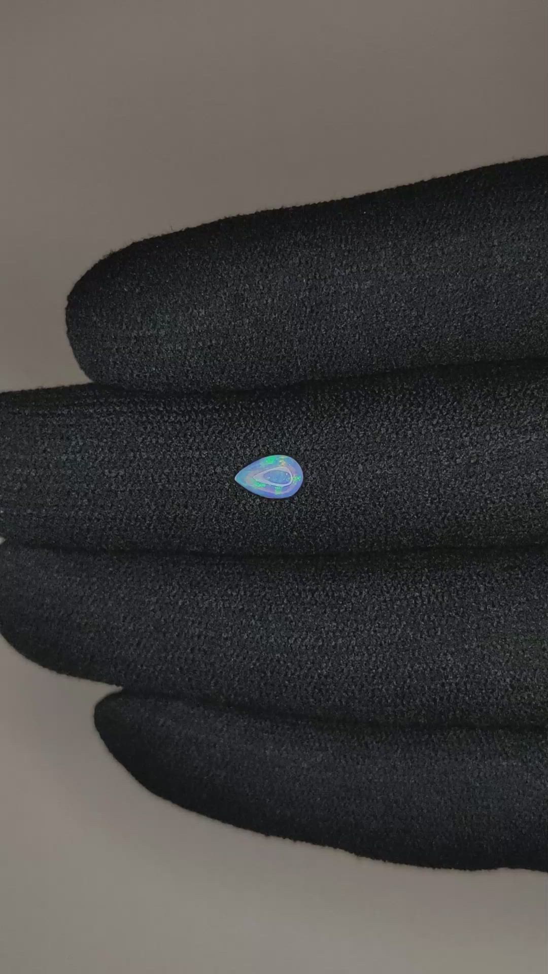 0.25 Ct. Cabochon White Opal from Mexico Size Video