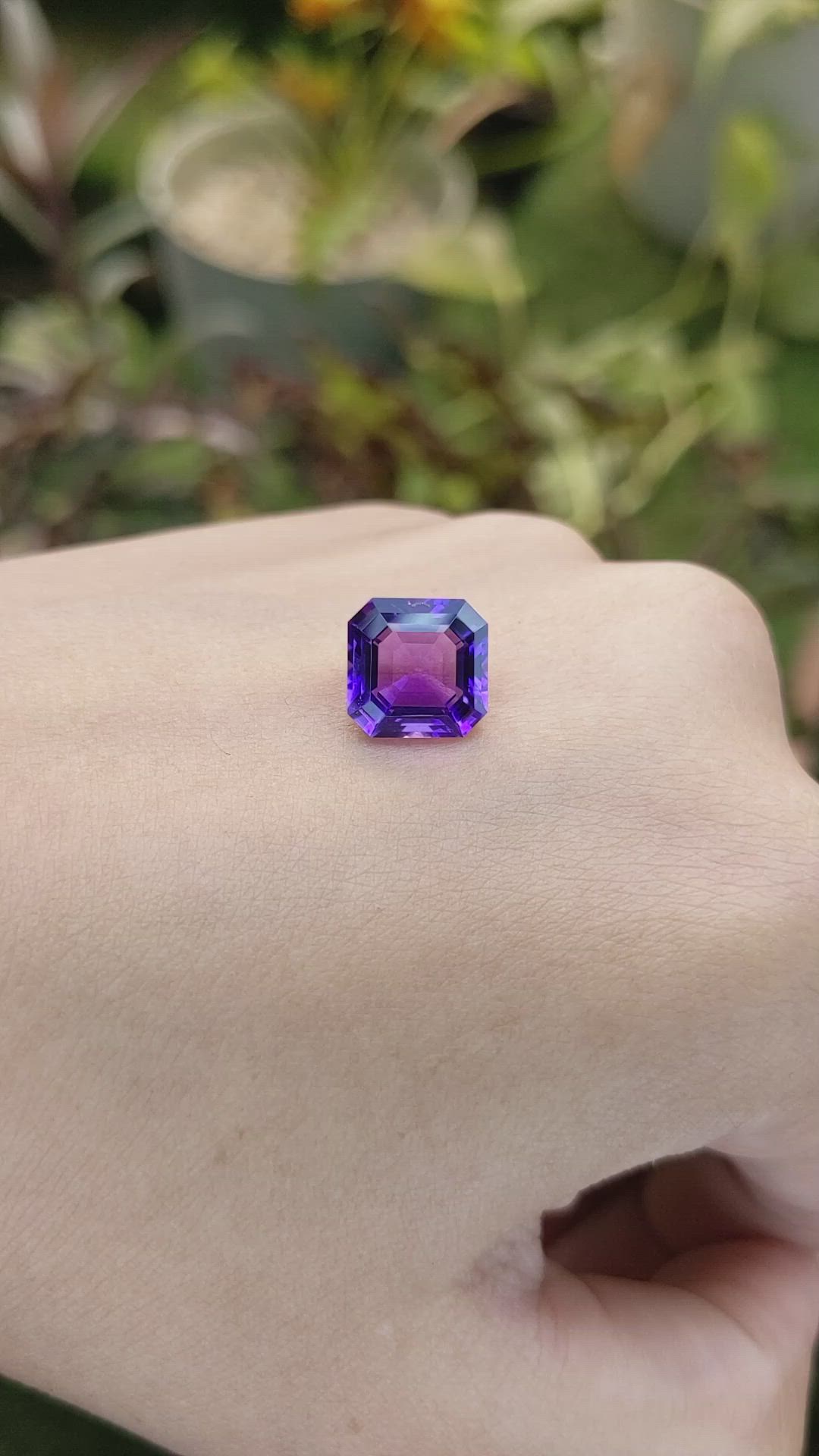 4.08 Ct. Amethyst from Ceylon (Sri Lanka) Size Video