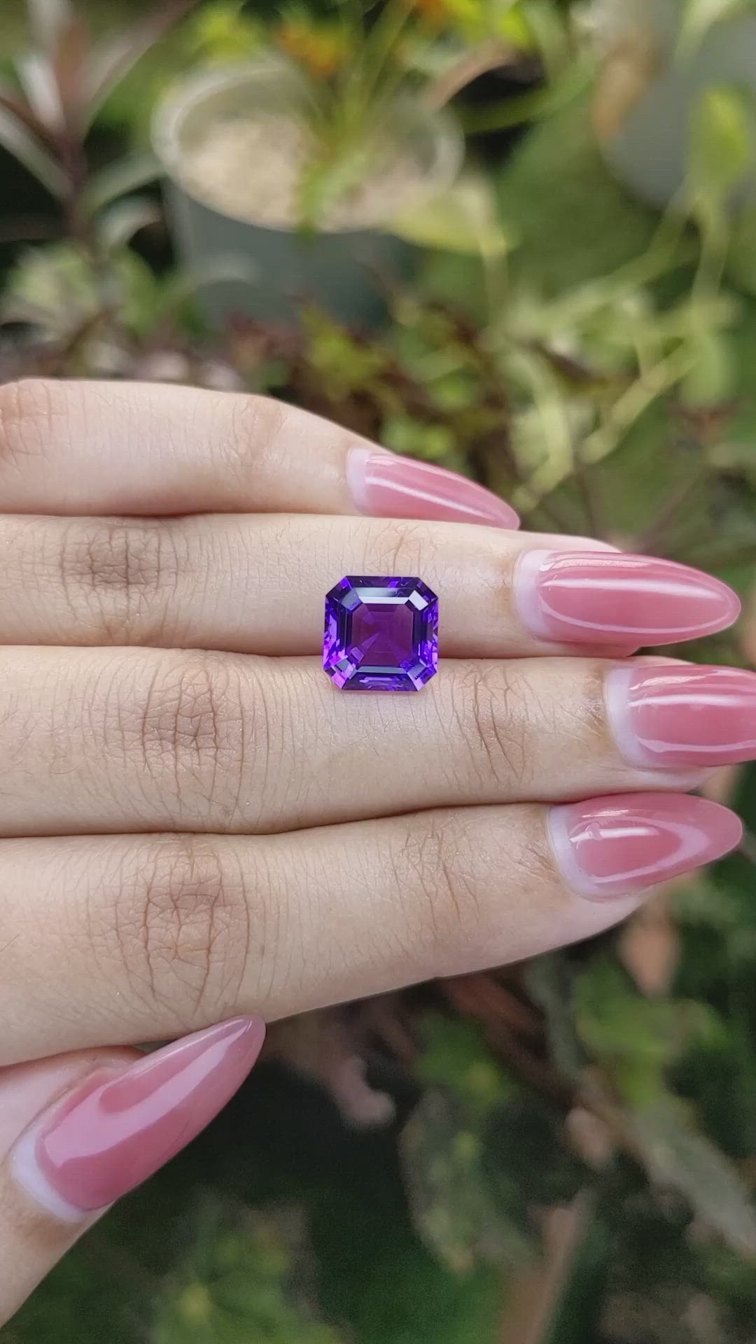 4.08 Ct. Amethyst from Ceylon (Sri Lanka) Size Video