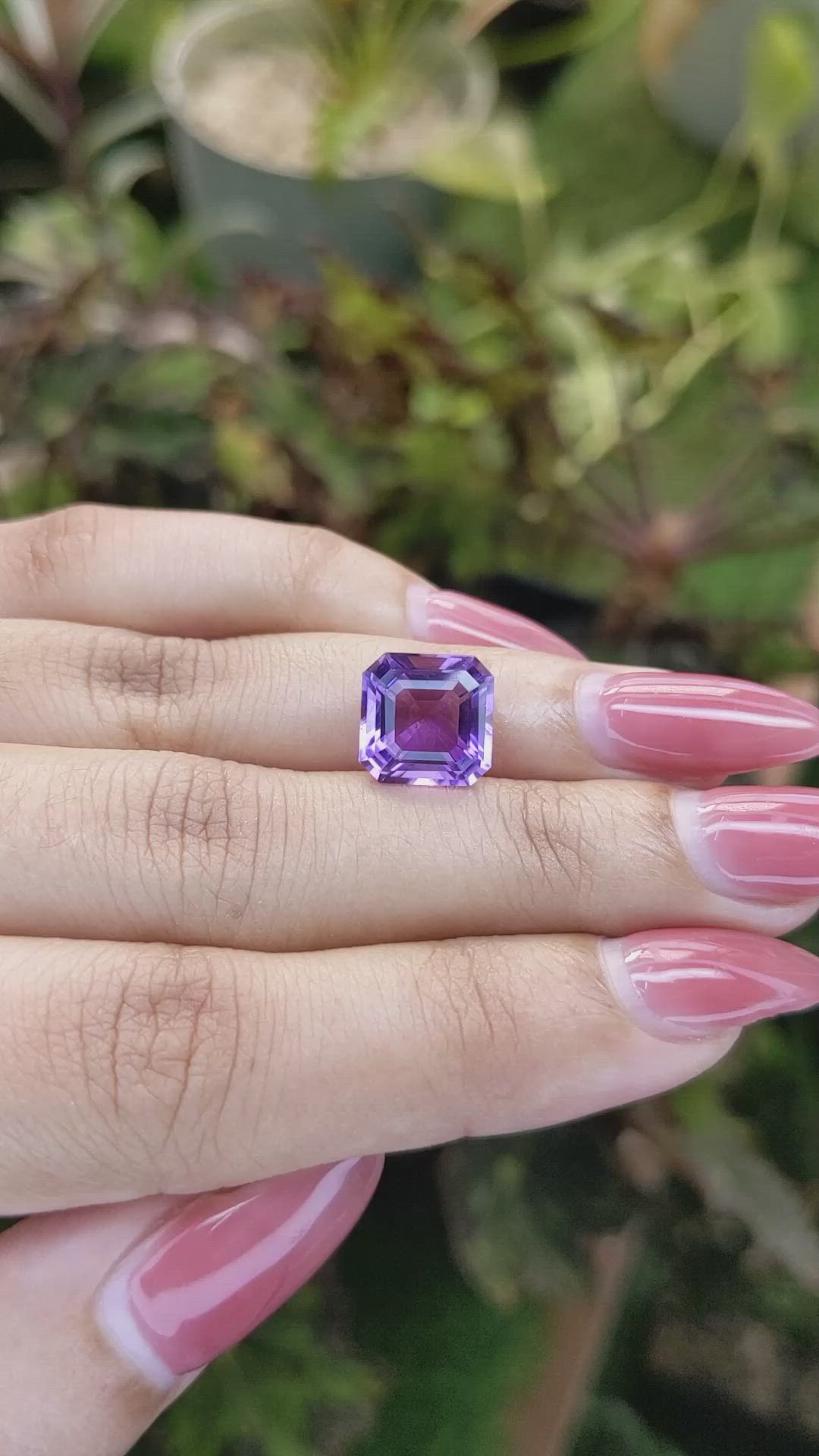4.64 Ct. Amethyst from Ceylon (Sri Lanka) Size Video