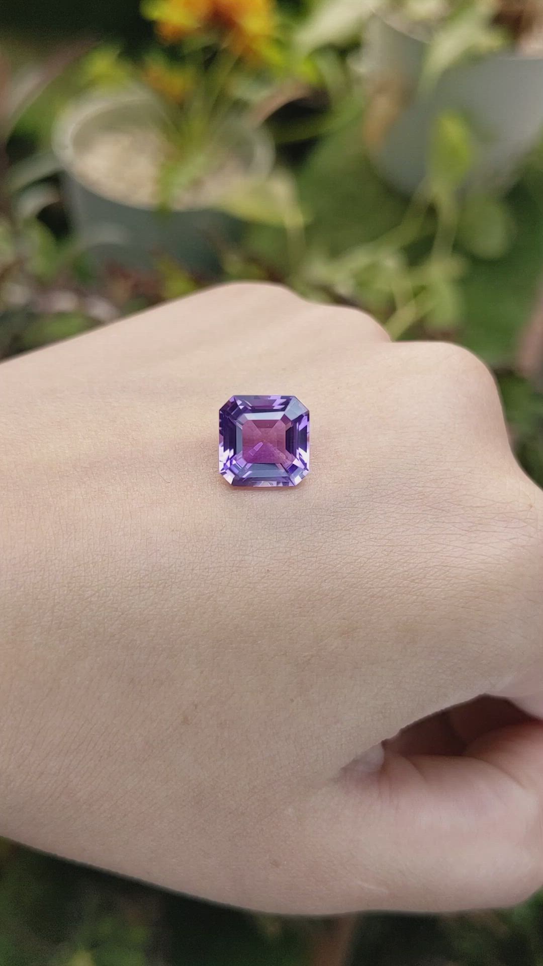 4.64 Ct. Amethyst from Ceylon (Sri Lanka) Size Video