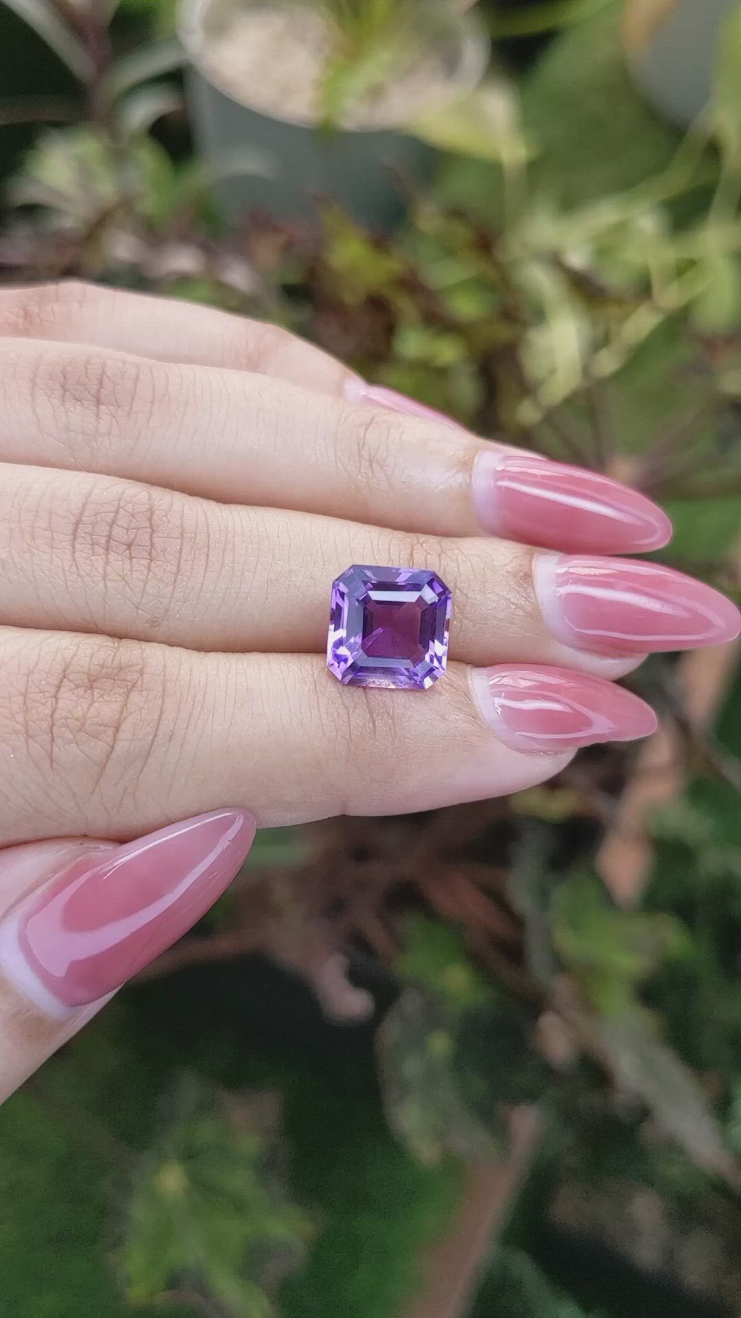 4.64 Ct. Amethyst from Ceylon (Sri Lanka) Size Video