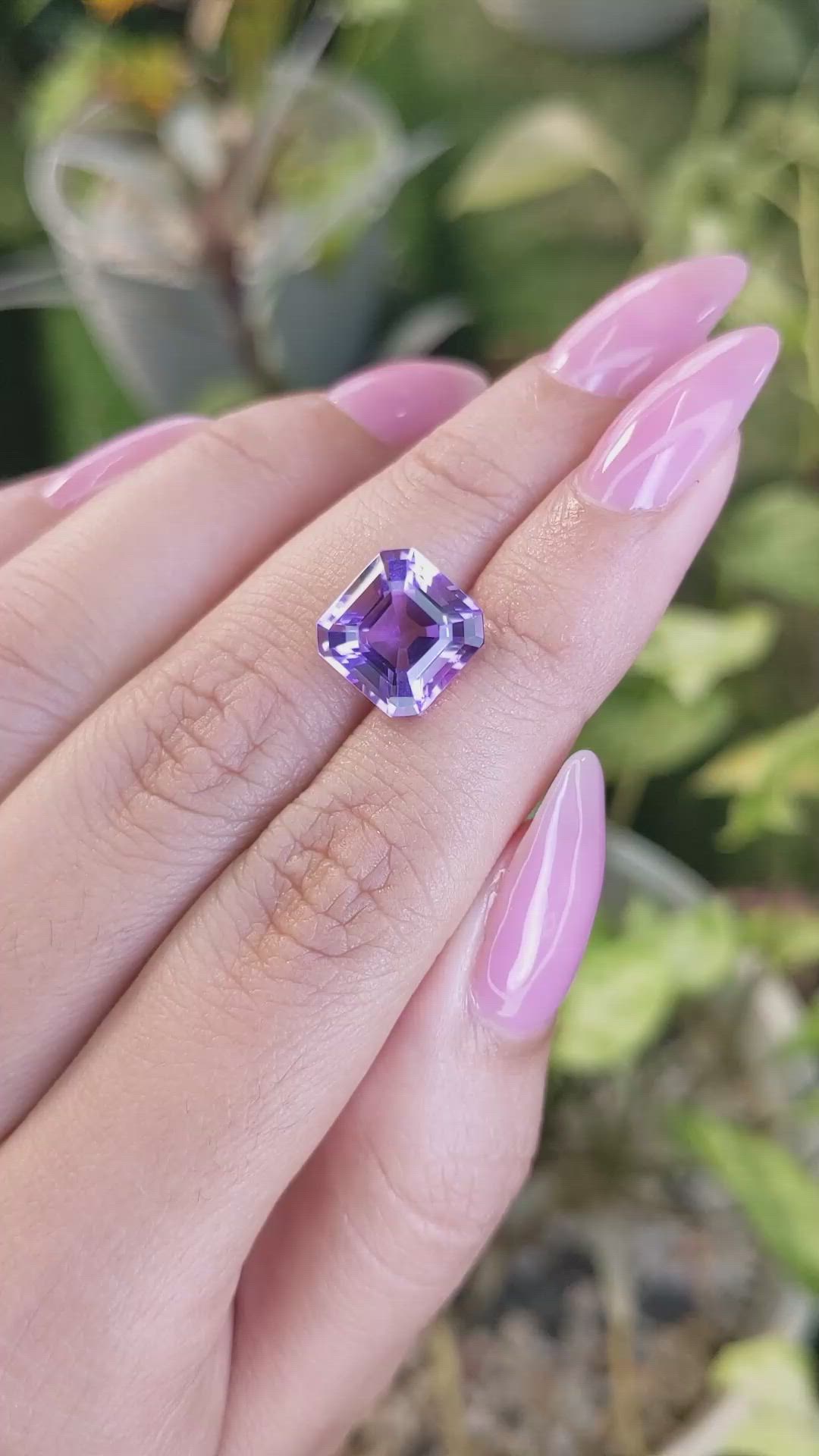 4.84 Ct. Amethyst from Ceylon (Sri Lanka) Size Video