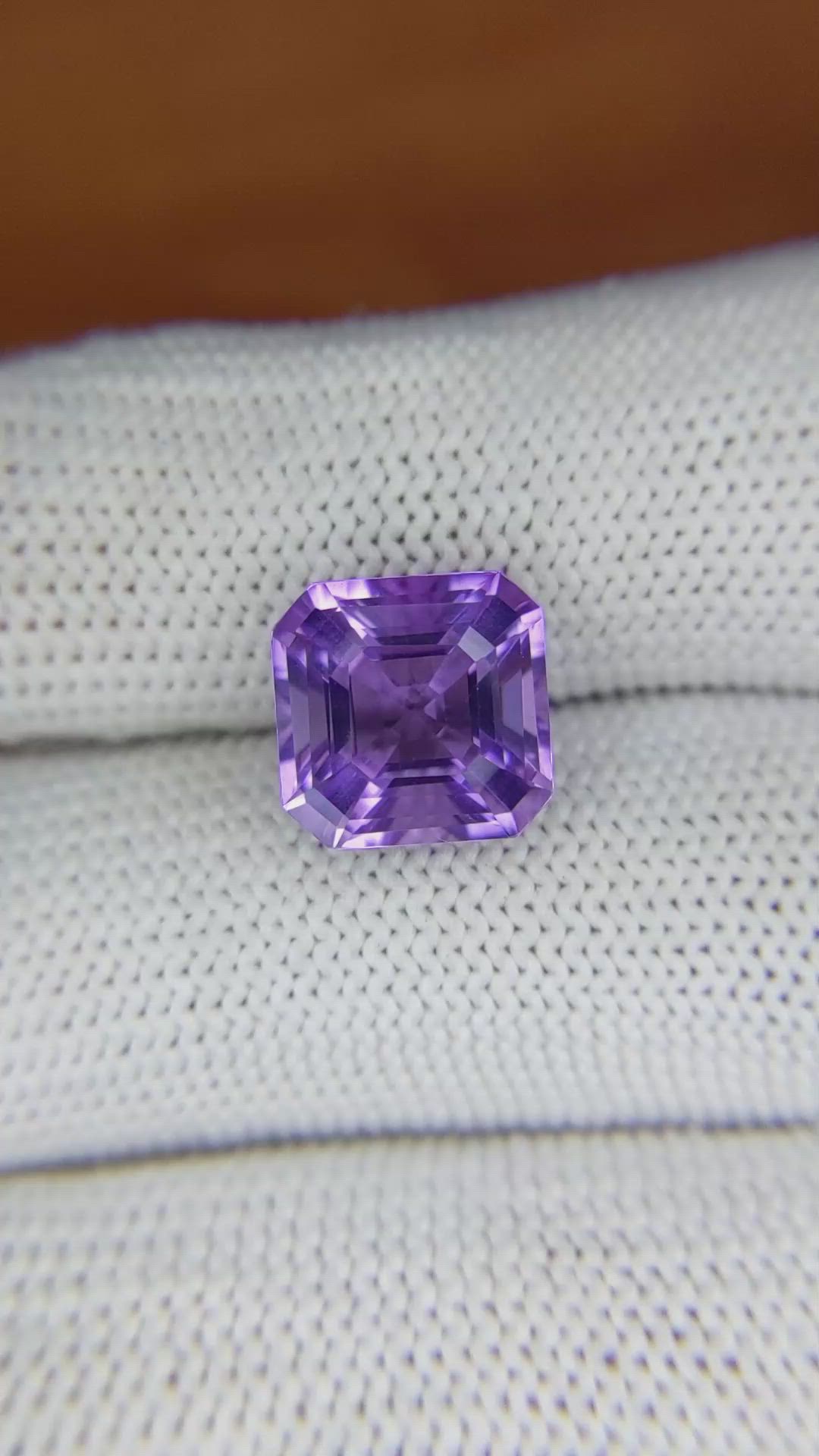 4.84 Ct. Amethyst from Ceylon (Sri Lanka) Size Video