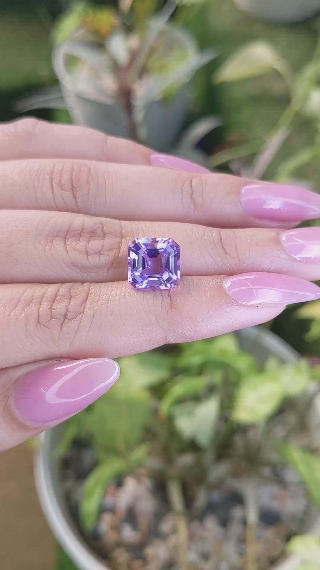 4.84 Ct. Amethyst from Ceylon (Sri Lanka) Size Video