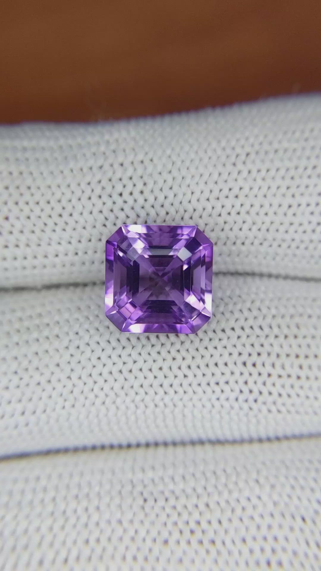 5.13 Ct. Amethyst from Ceylon (Sri Lanka) Size Video