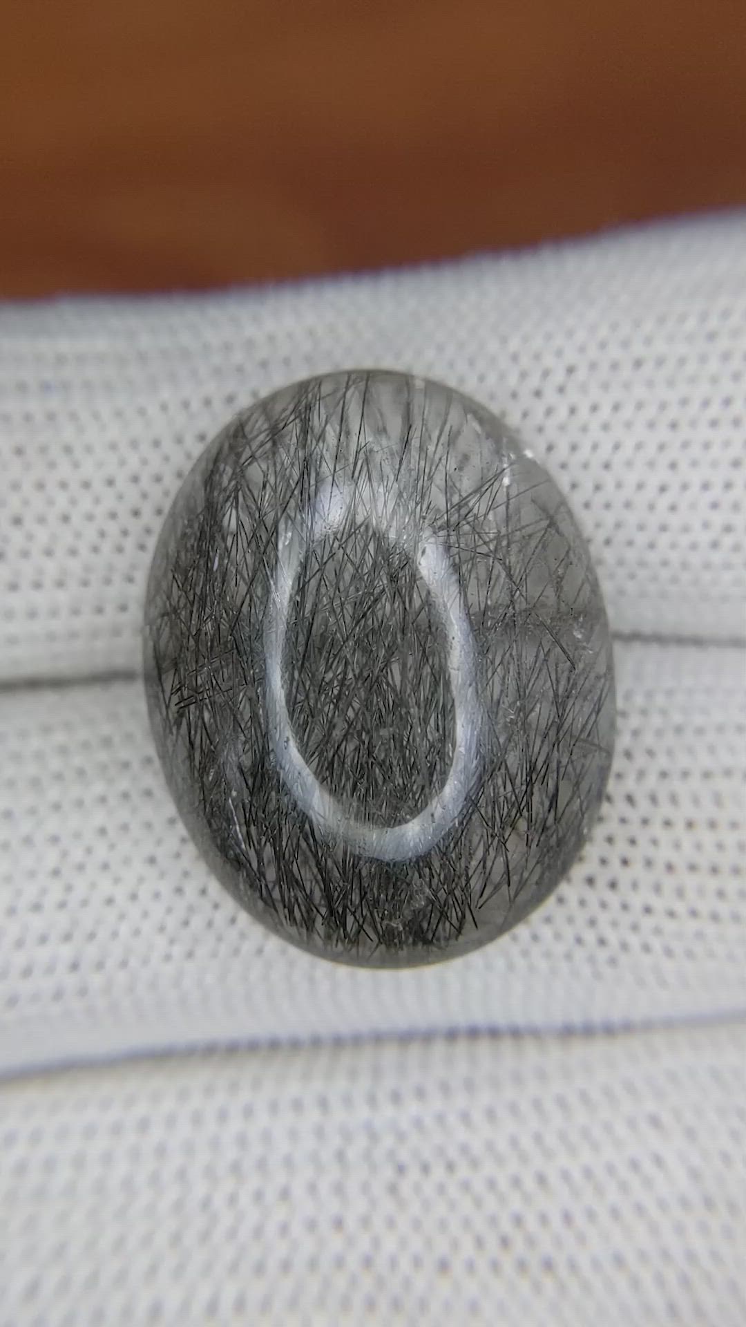 26.63 Ct. Cabochon Rutilated Quartz from Ceylon (Sri Lanka) Size Video