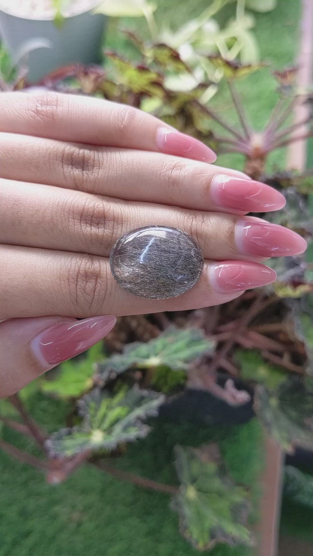 26.63 Ct. Cabochon Rutilated Quartz from Ceylon (Sri Lanka) Size Video