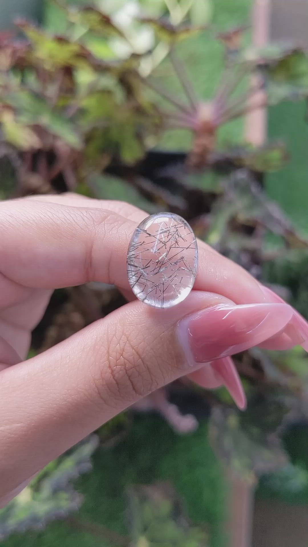 13.46 Ct. Cabochon Rutilated Quartz from Ceylon (Sri Lanka) Size Video