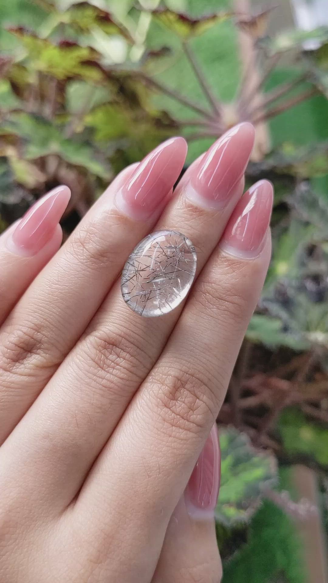 13.46 Ct. Cabochon Rutilated Quartz from Ceylon (Sri Lanka) Size Video