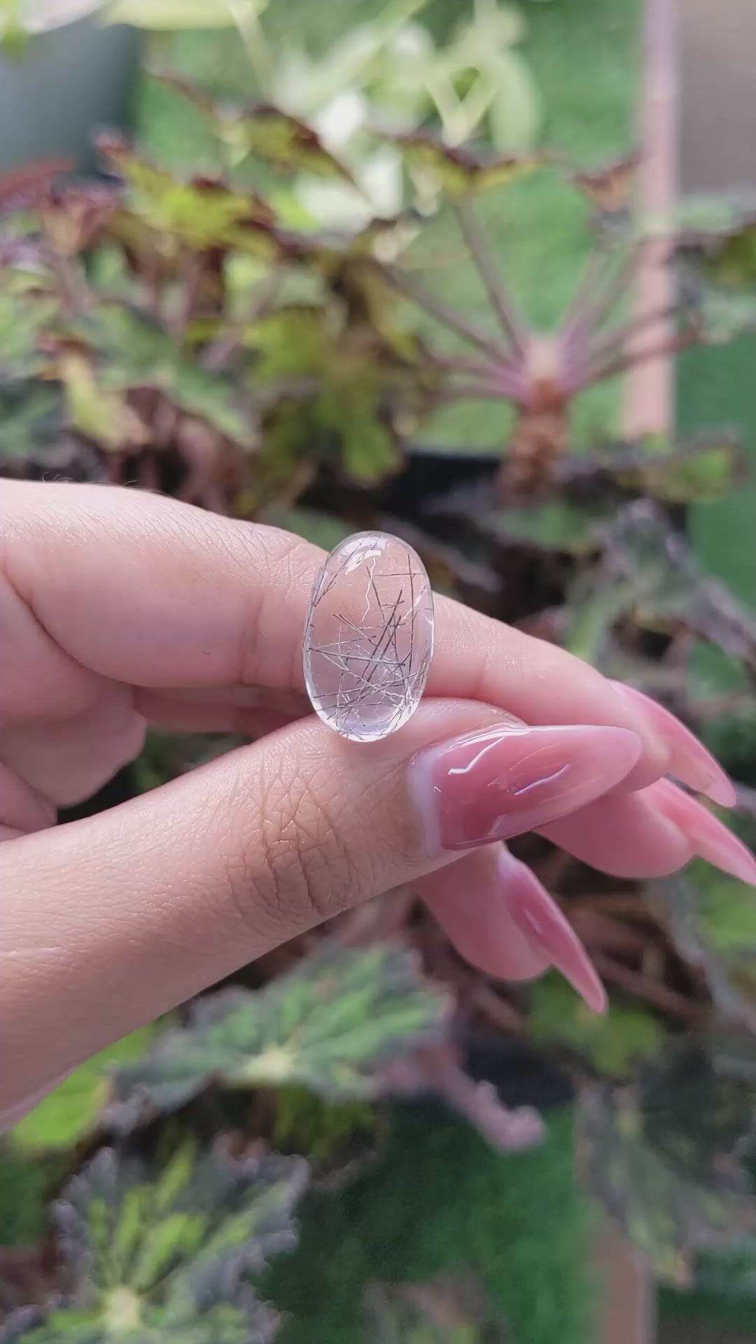 12.50 Ct. Cabochon Rutilated Quartz from Ceylon (Sri Lanka) Size Video