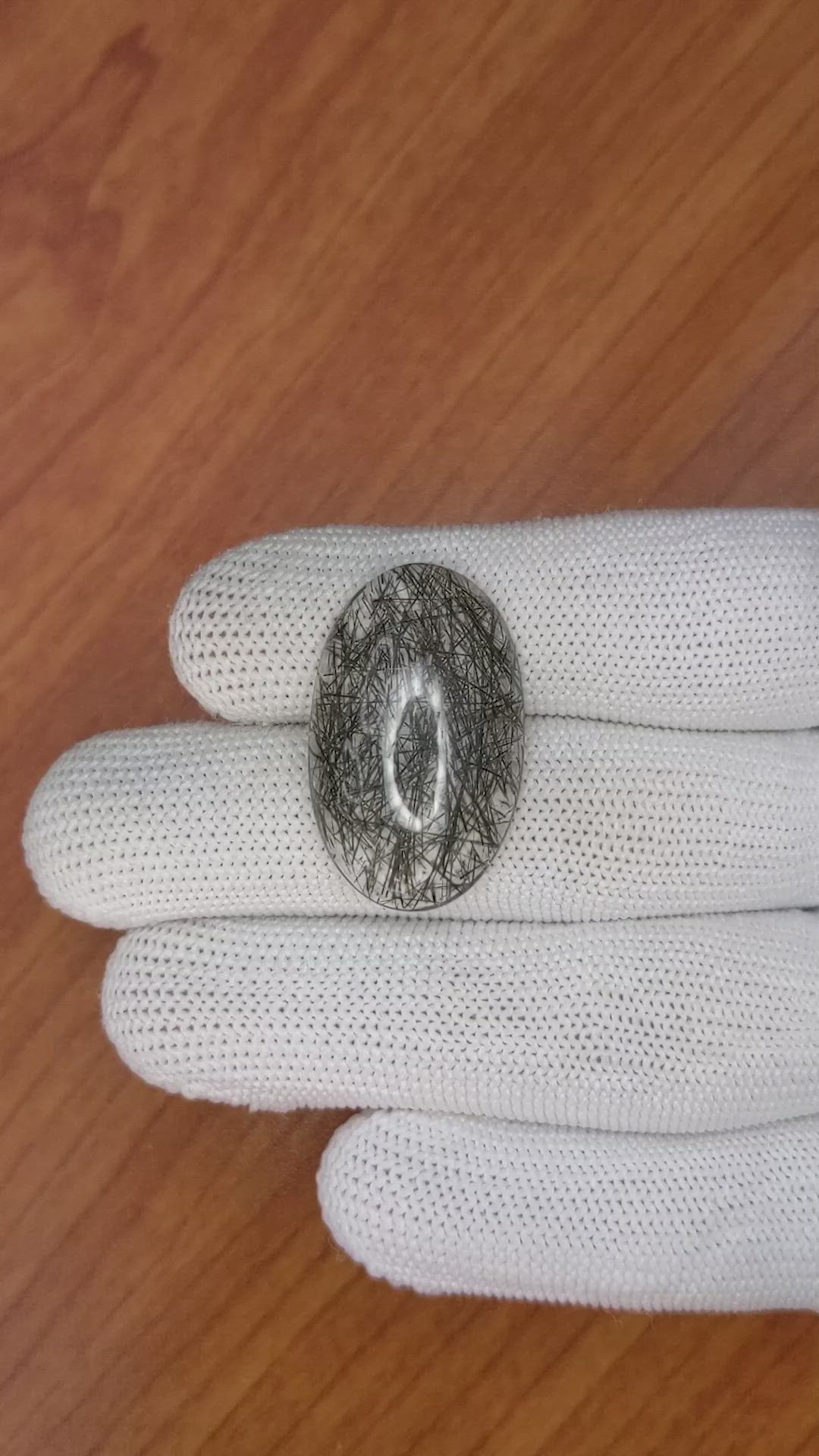 10.05 Ct. Cabochon Rutilated Quartz from Ceylon (Sri Lanka) Size Video