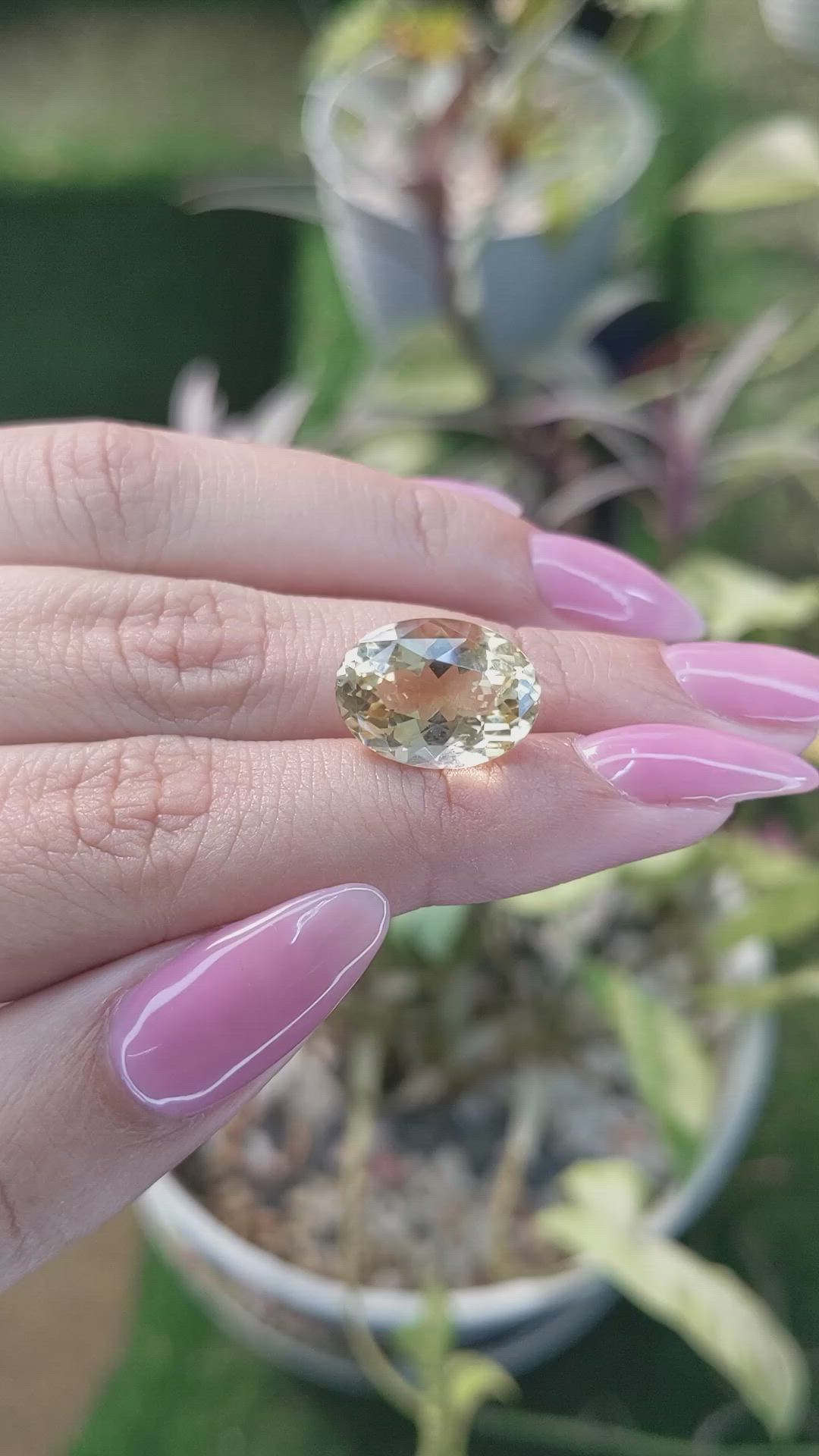 7.32 Ct. Citrine from Ceylon (Sri Lanka) Size Video