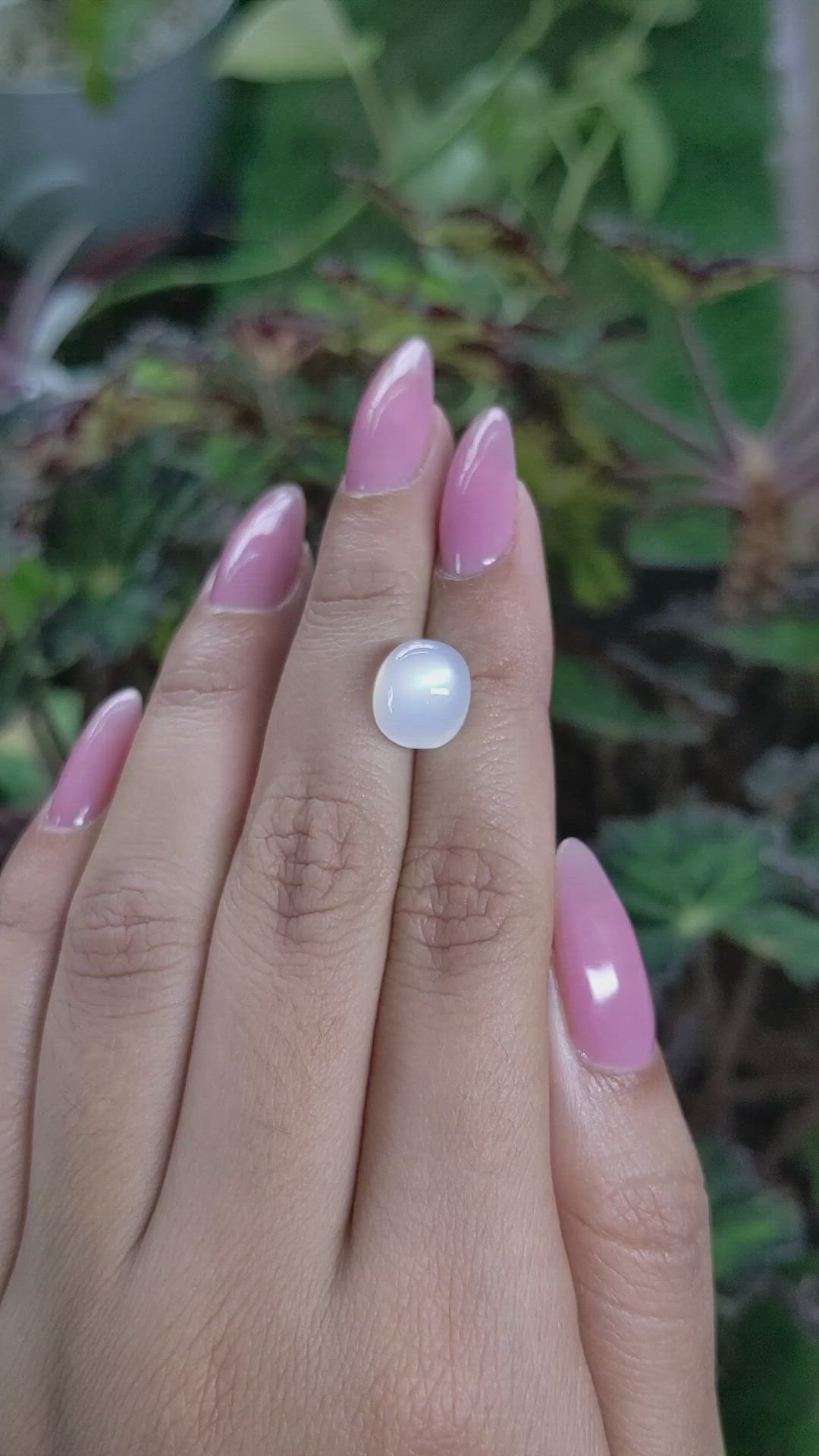 5.11 Ct. Cabochon Moonstone from Ceylon (Sri Lanka) Size Video