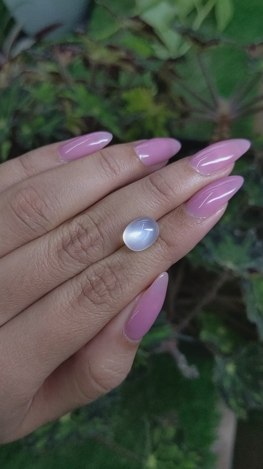 4.62 Ct. Cabochon Moonstone from Ceylon (Sri Lanka) Size Video
