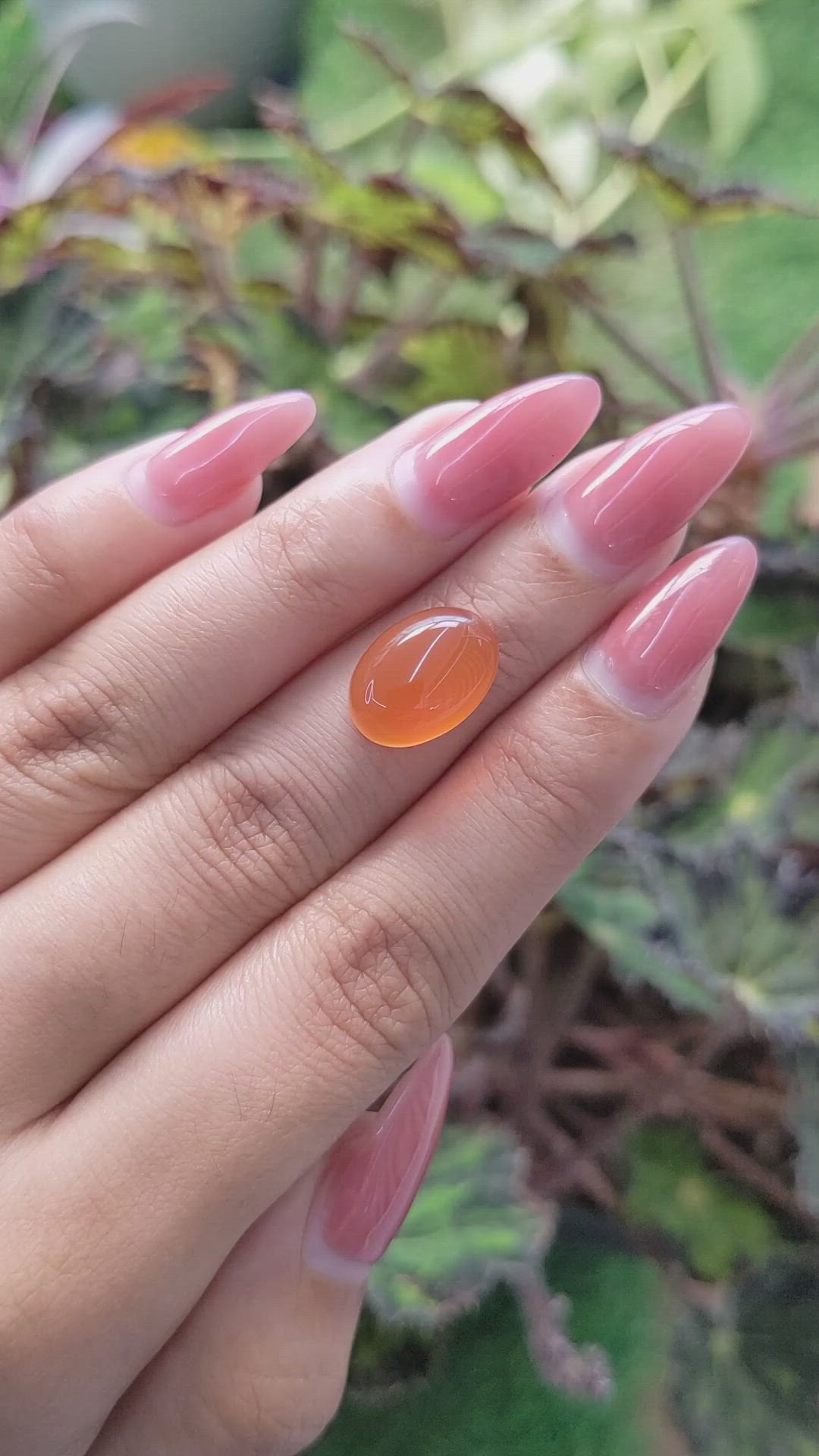 6.87 Ct. Cabochon Carnelian from Brazil Size Video