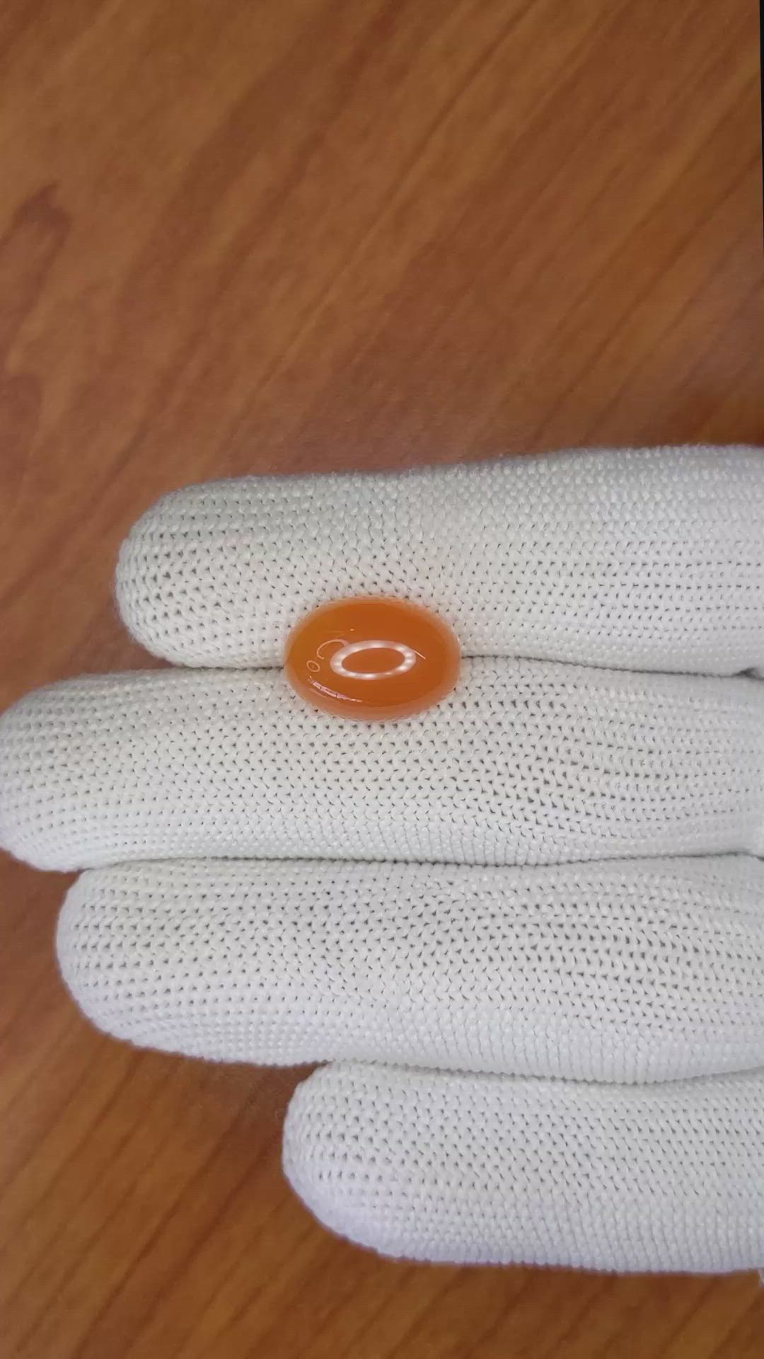 6.87 Ct. Cabochon Carnelian from Brazil Size Video
