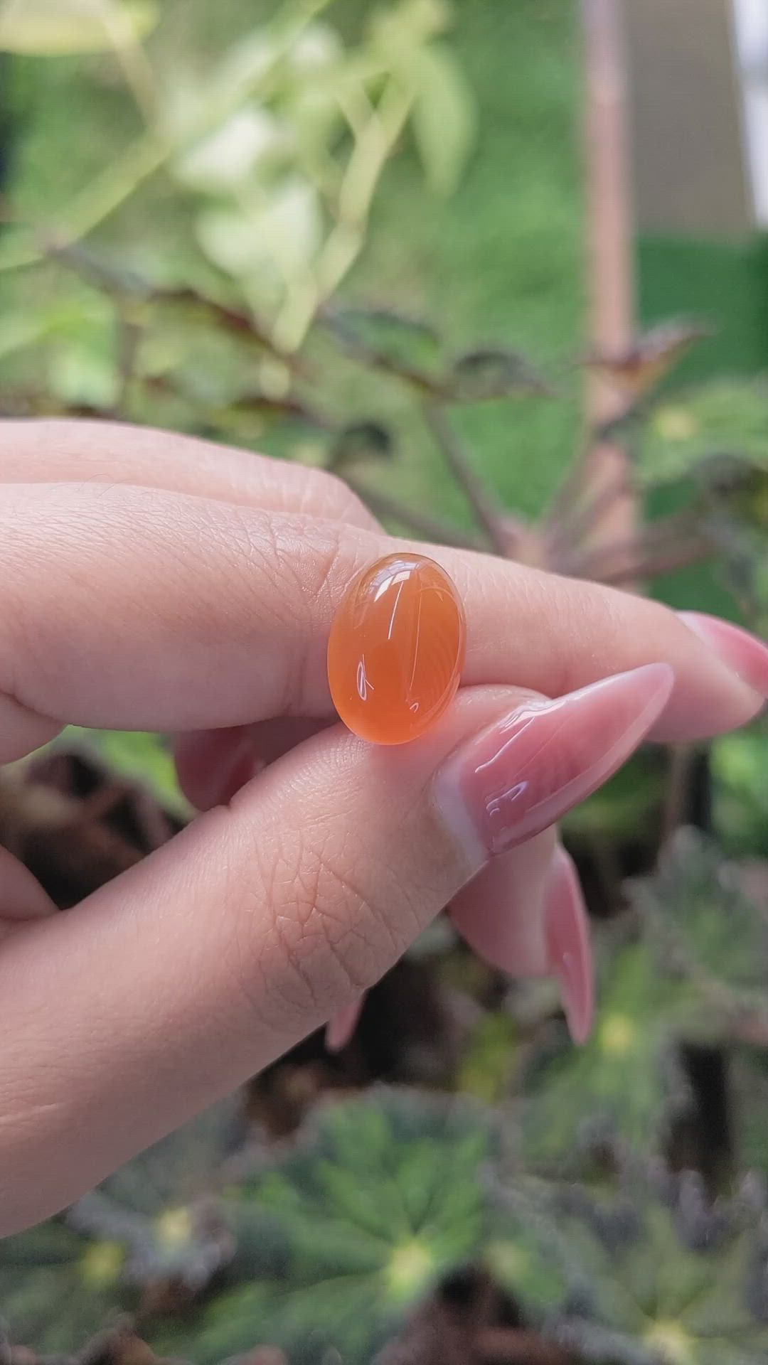 6.87 Ct. Cabochon Carnelian from Brazil Size Video