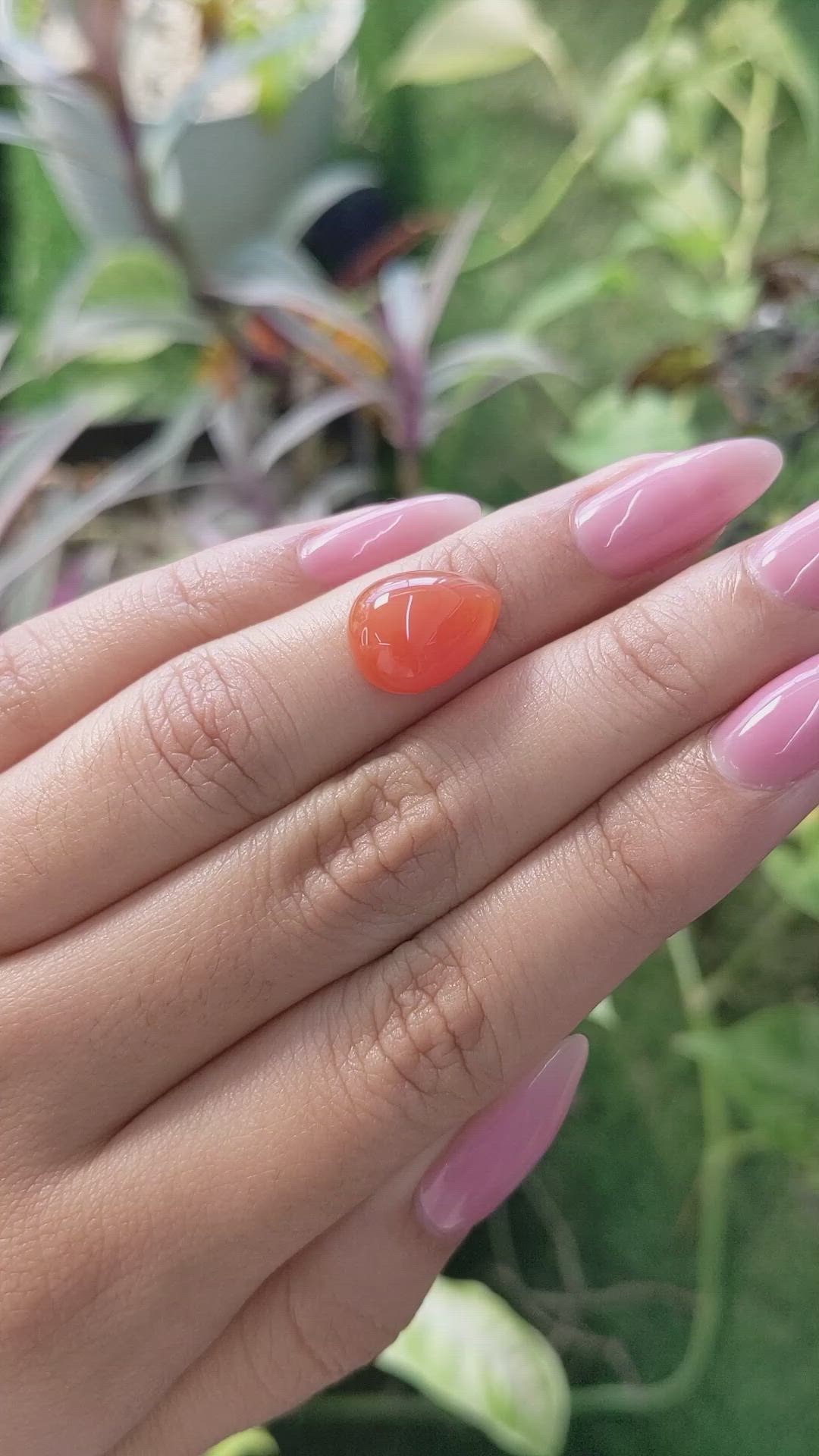 5.82 Ct. Cabochon Carnelian from Brazil Size Video