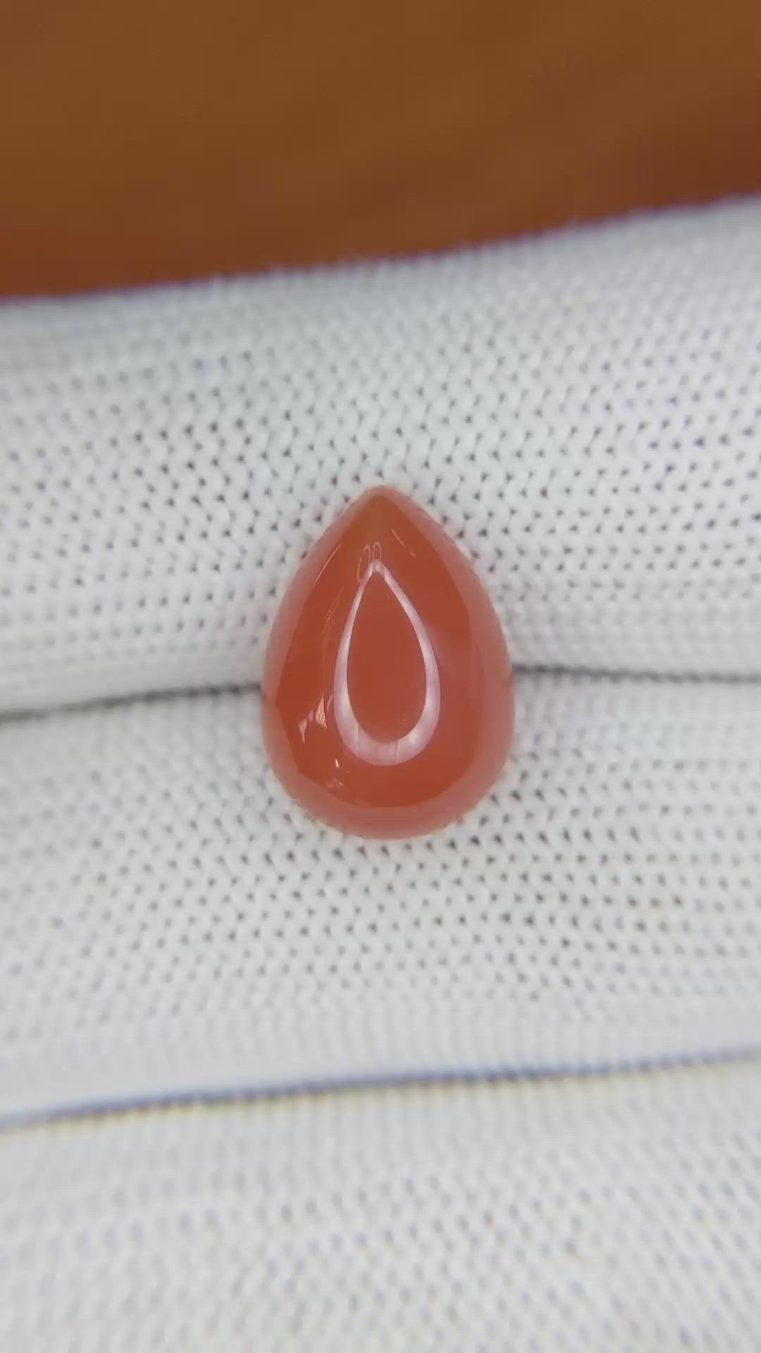 5.82 Ct. Cabochon Carnelian from Brazil Size Video