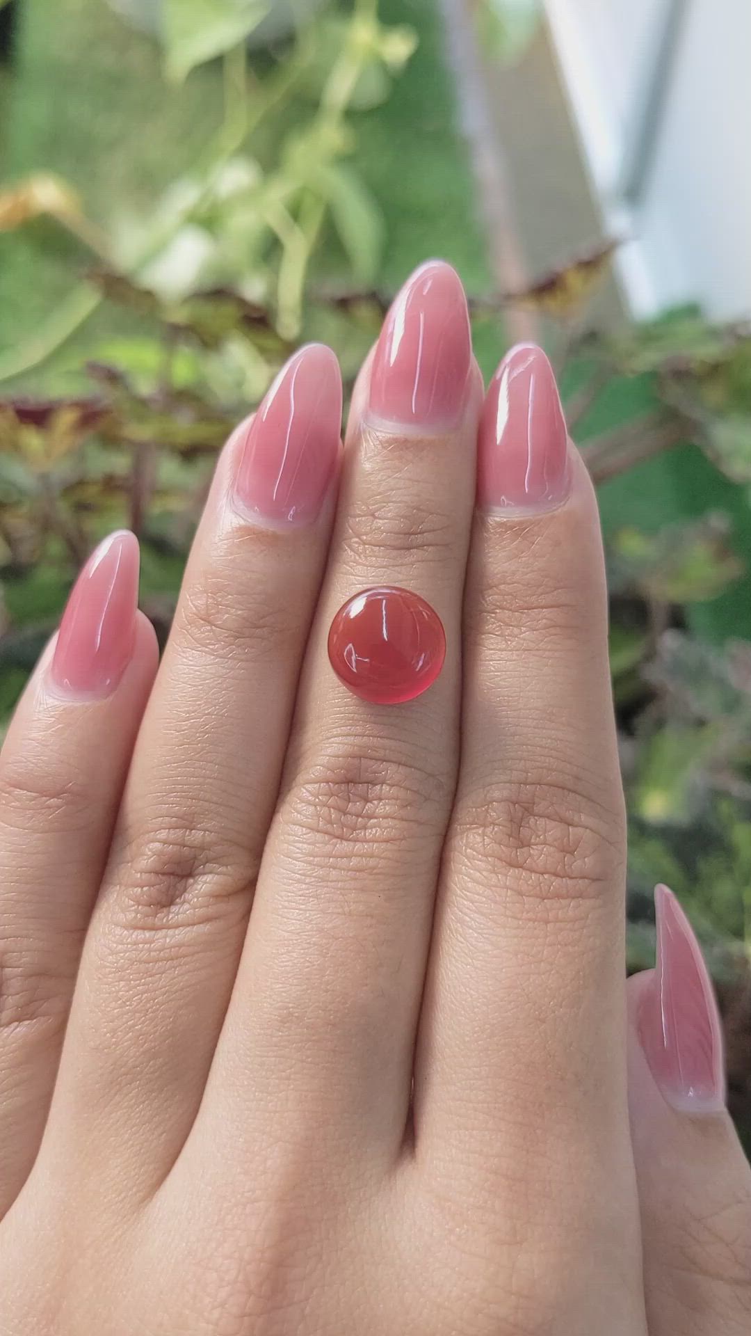 4.76 Ct. Cabochon Carnelian from Brazil Size Video