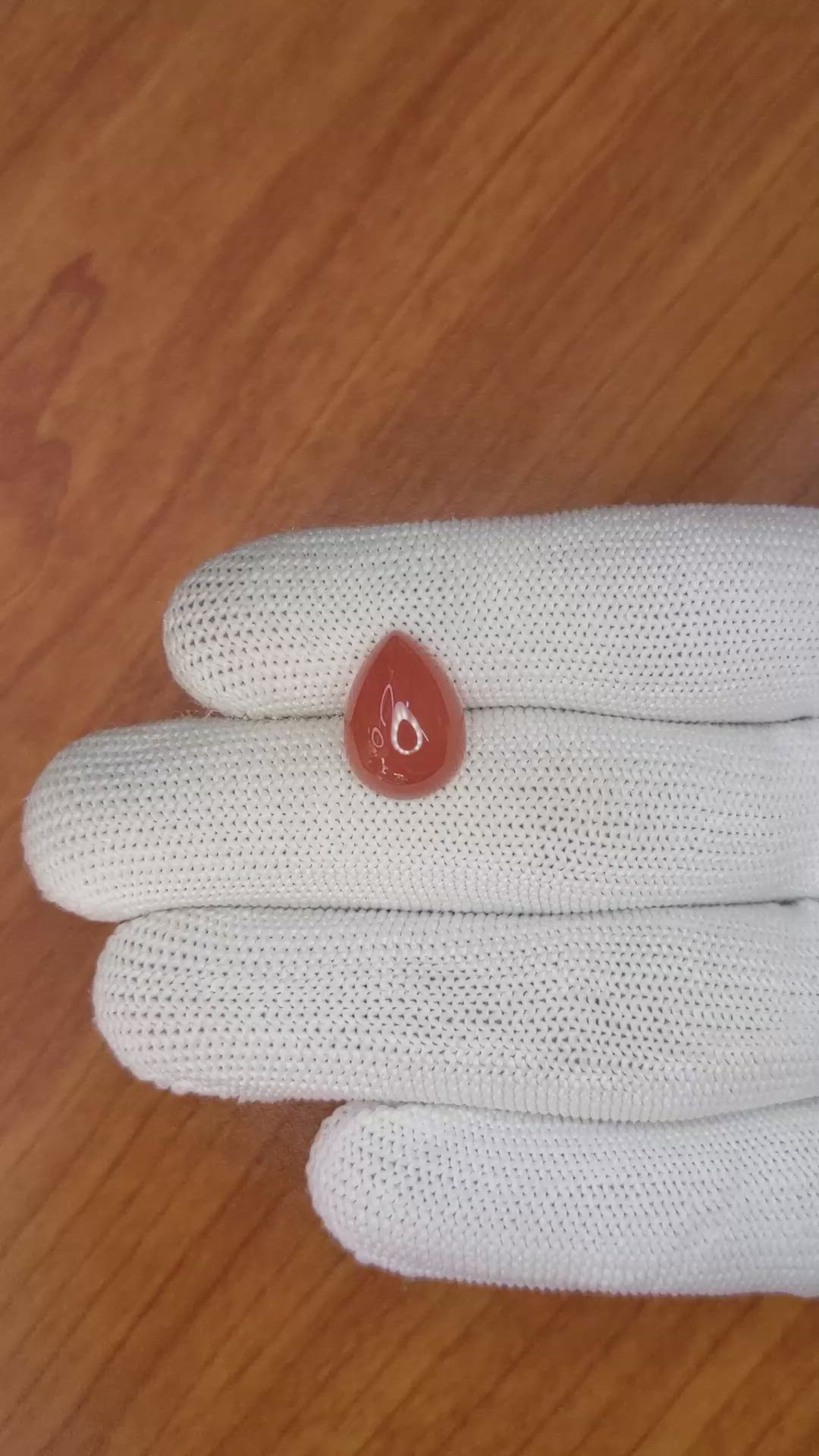 5.57 Ct. Cabochon Carnelian from Brazil Size Video