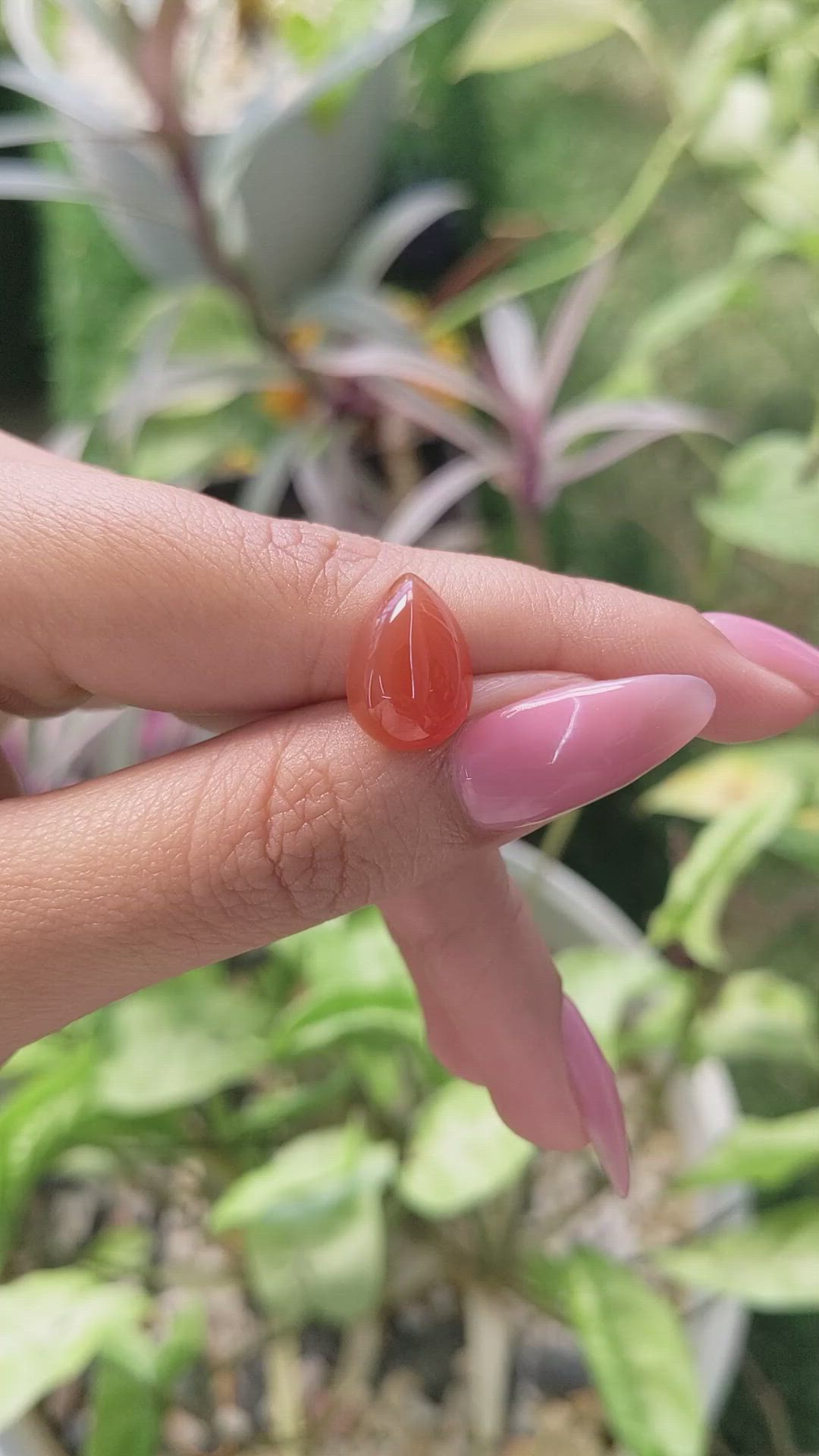5.57 Ct. Cabochon Carnelian from Brazil Size Video