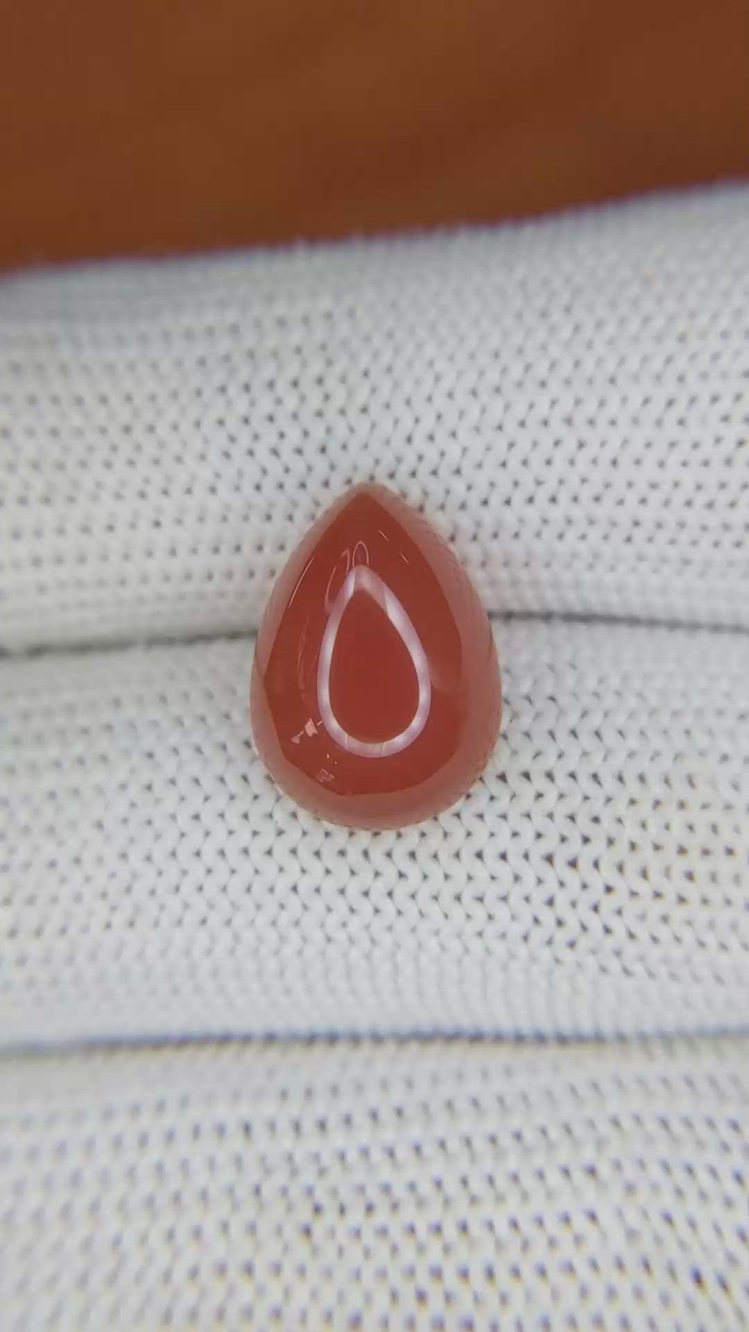 5.57 Ct. Cabochon Carnelian from Brazil Size Video